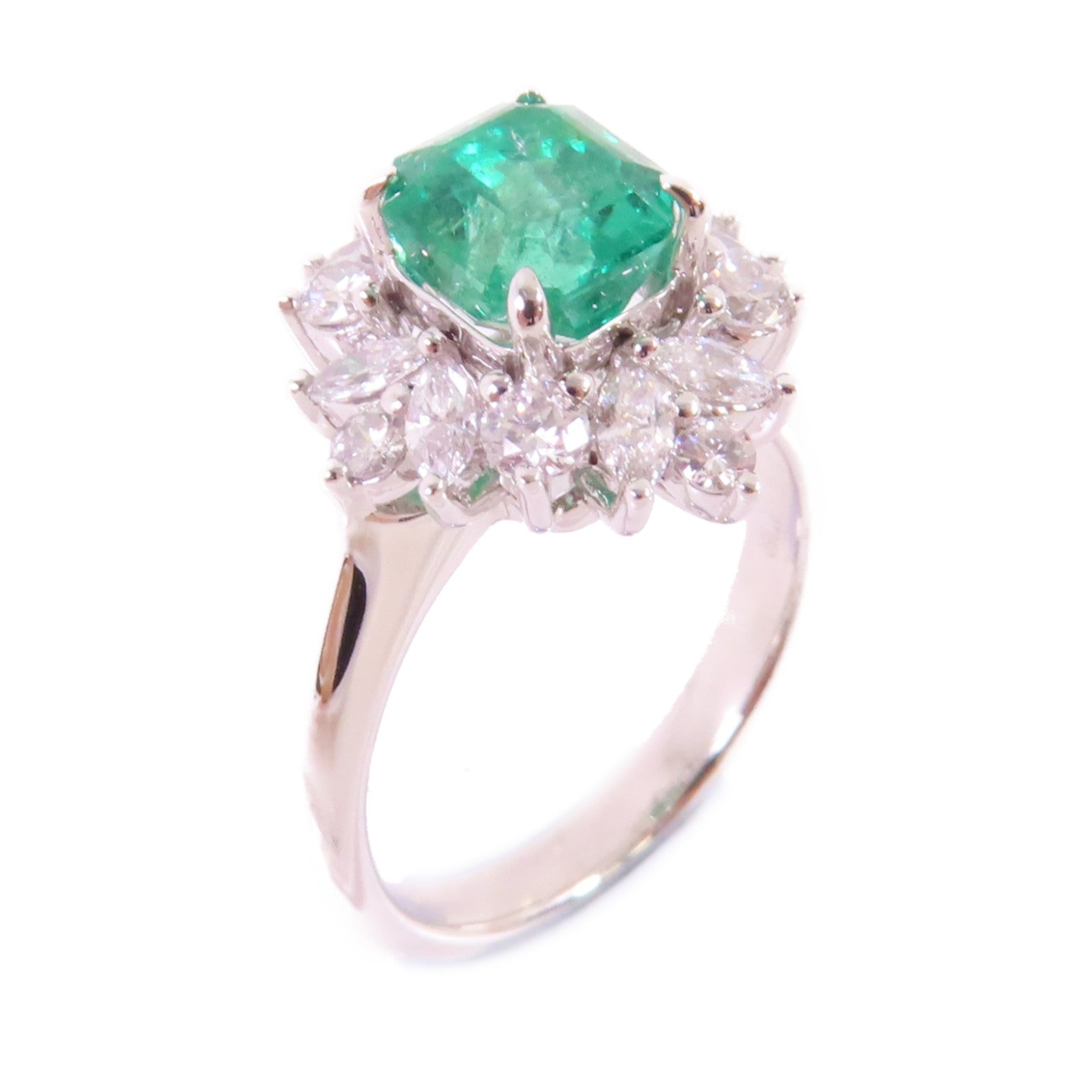 JEWELRY PT950鉑金/1.71ct綠寶石/0.82ct鑽石Emerald/Diamond