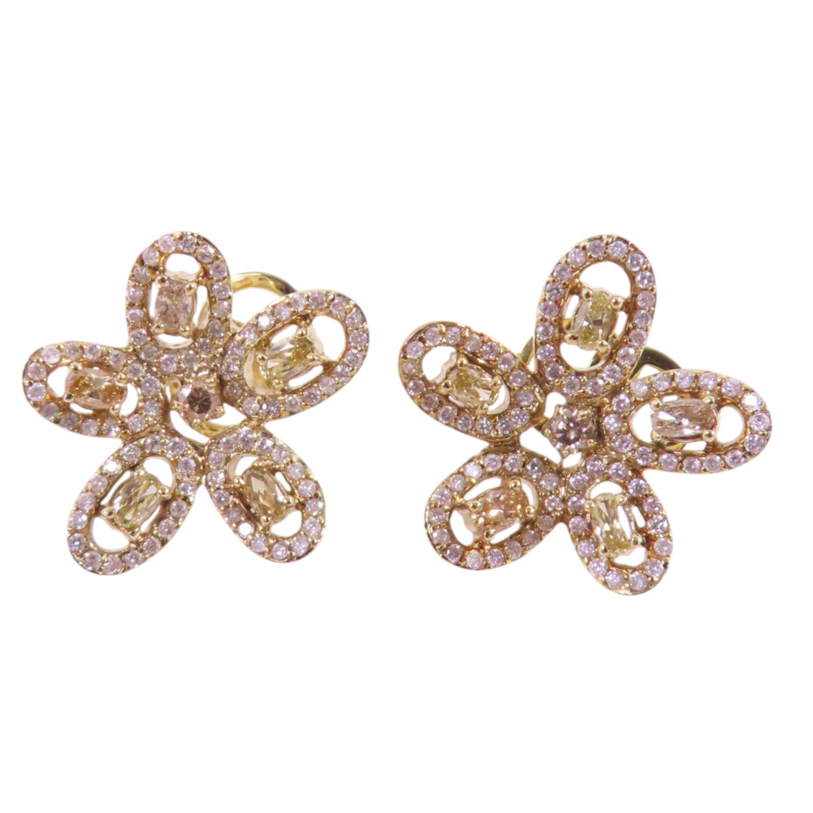 JEWELRY Diamond Earrings 18K Yellow Gold