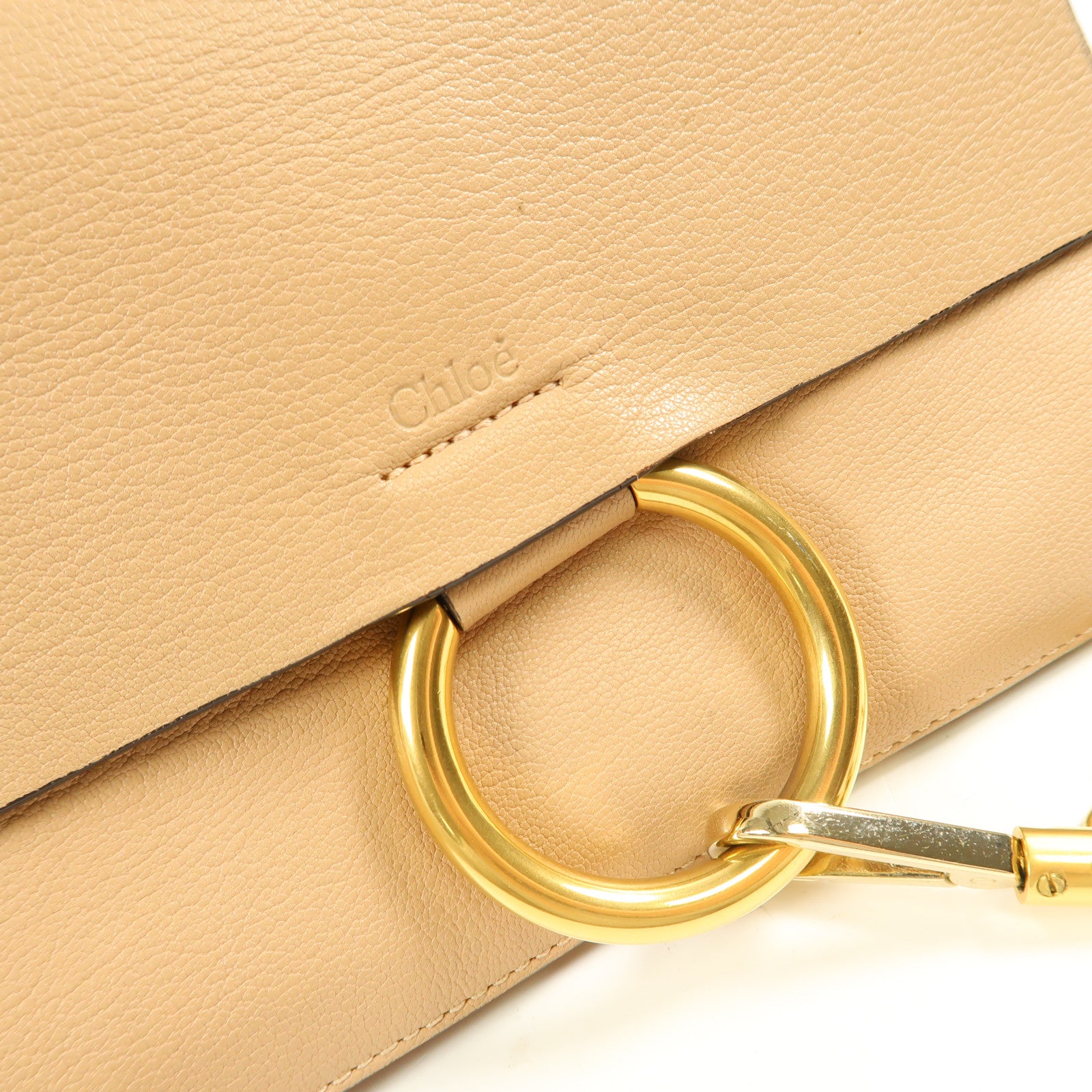 Chloe 牛皮皮革Shoulder Bag金扣肩背袋