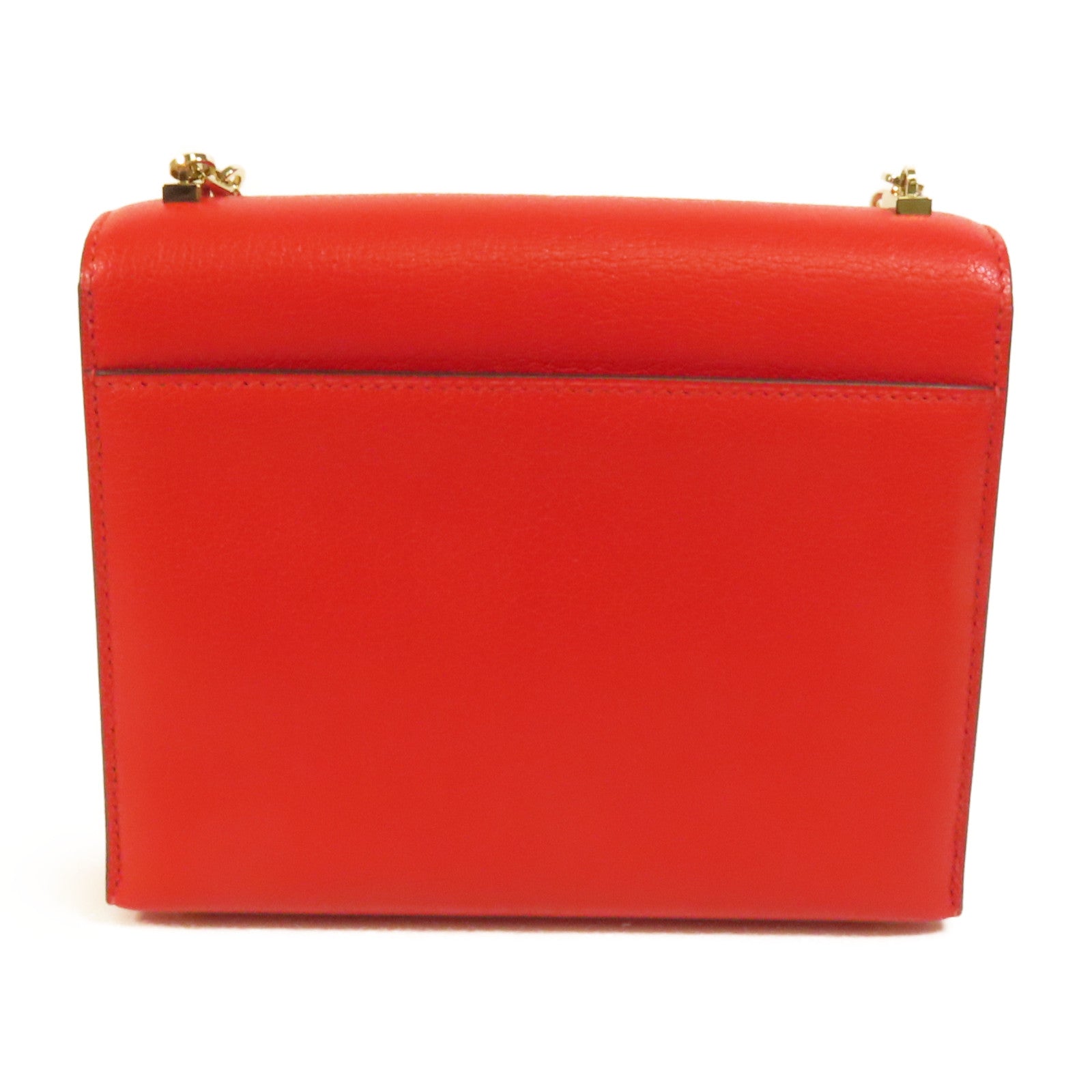 HERMES Chevre皮革Verrou Mini金扣鏈帶肩背袋Red