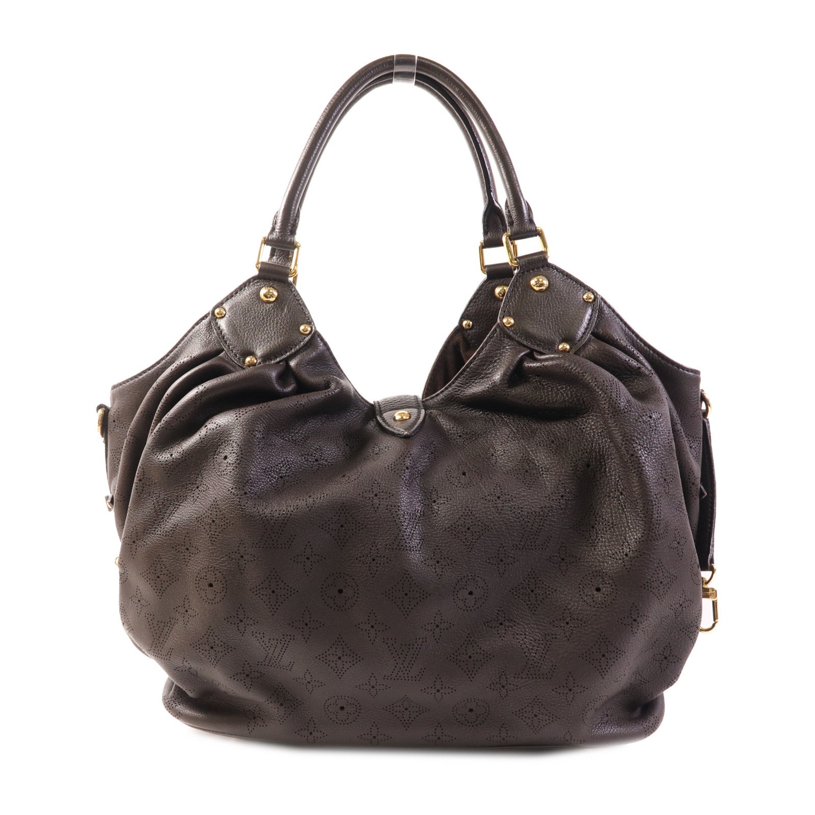 LOUIS VUITTON Monogram Mahina L金扣肩背袋