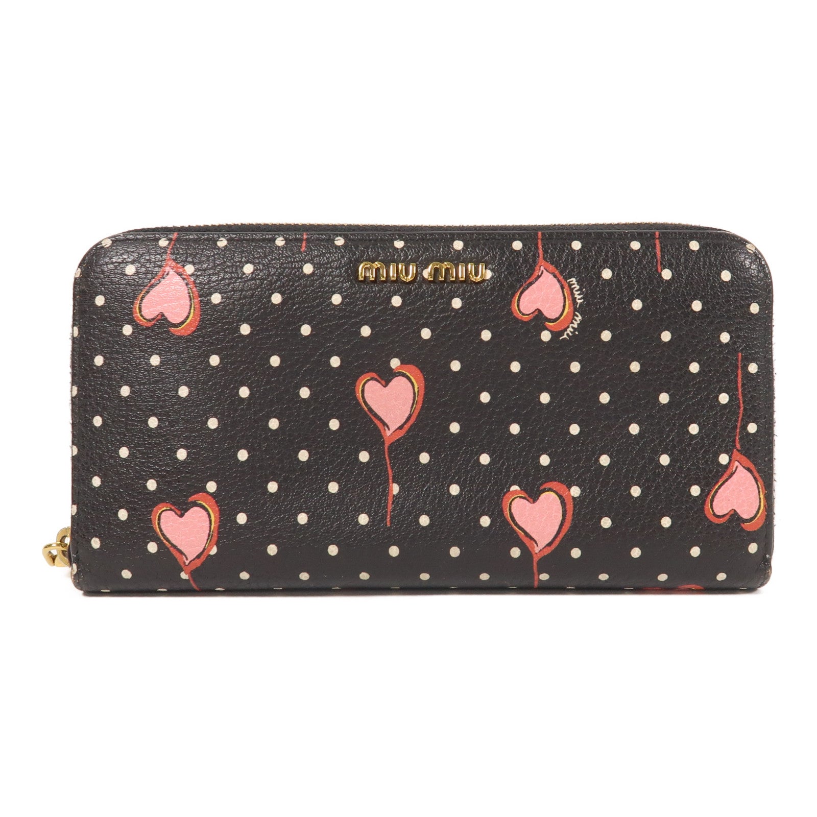 Miu Miu 牛皮皮革Long Wallet金扣長錢包