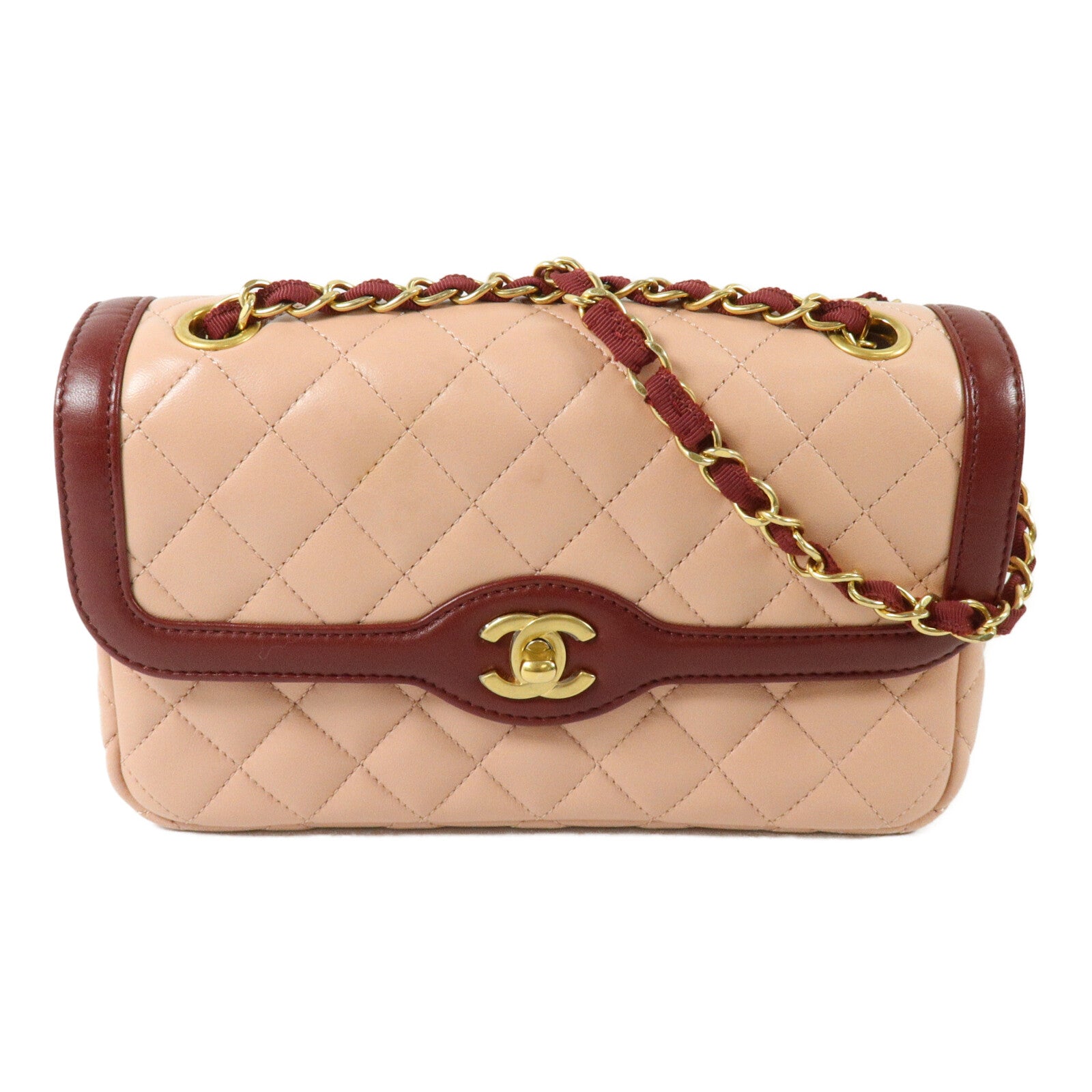 CHANEL 羊皮皮革Chain Shoulder鏈帶肩背袋