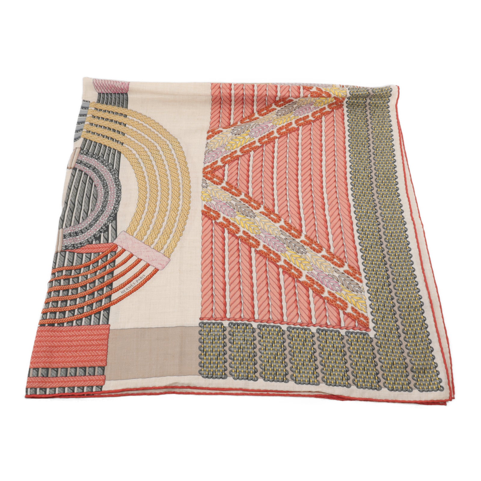 HERMES 羊絨/絲質Scarf 140x140圍巾