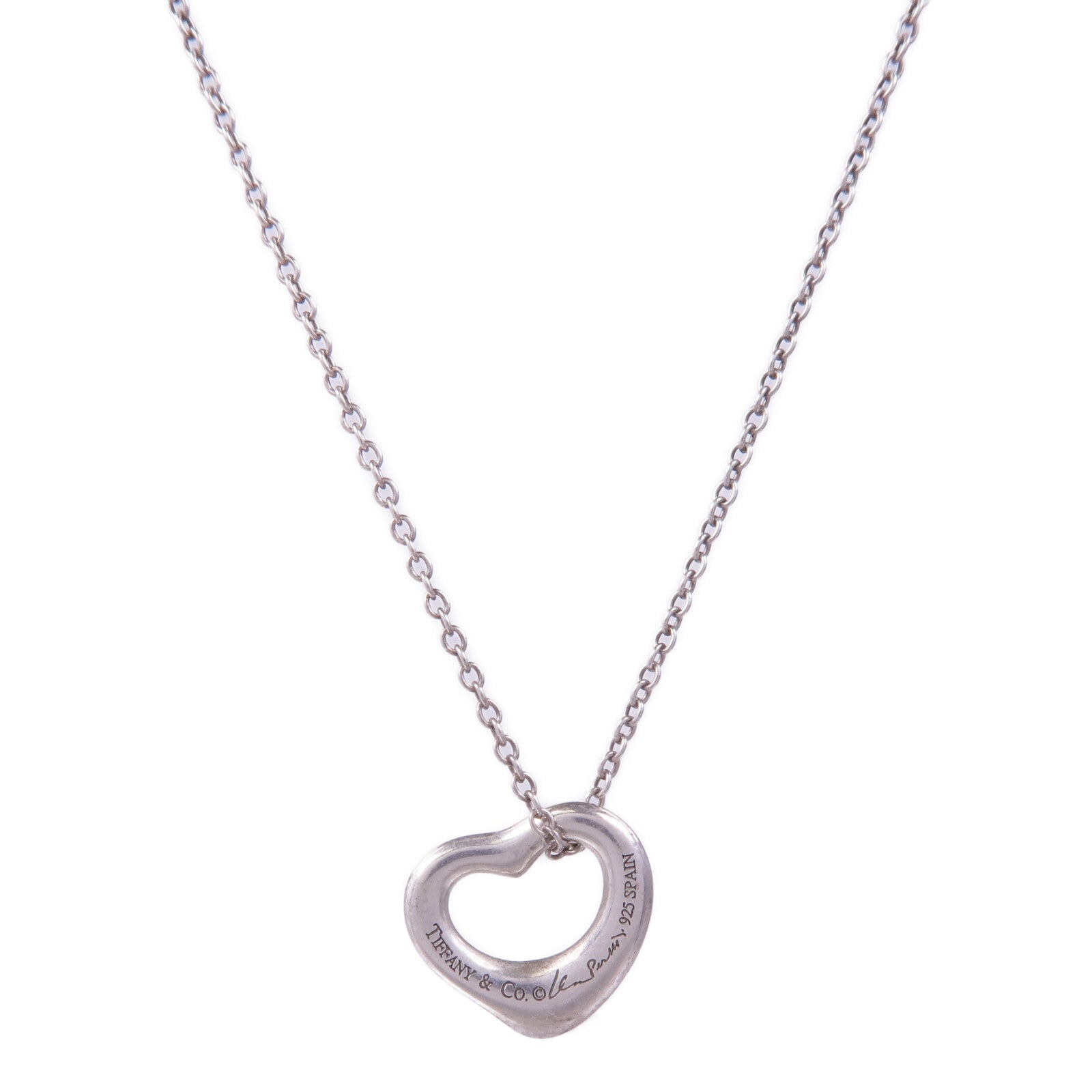 TIFFANY&CO 925純銀Heart Necklace項鍊