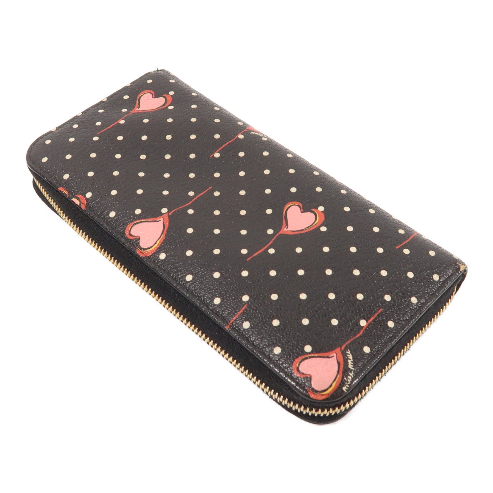 Miu Miu 牛皮皮革Long Wallet金扣長錢包