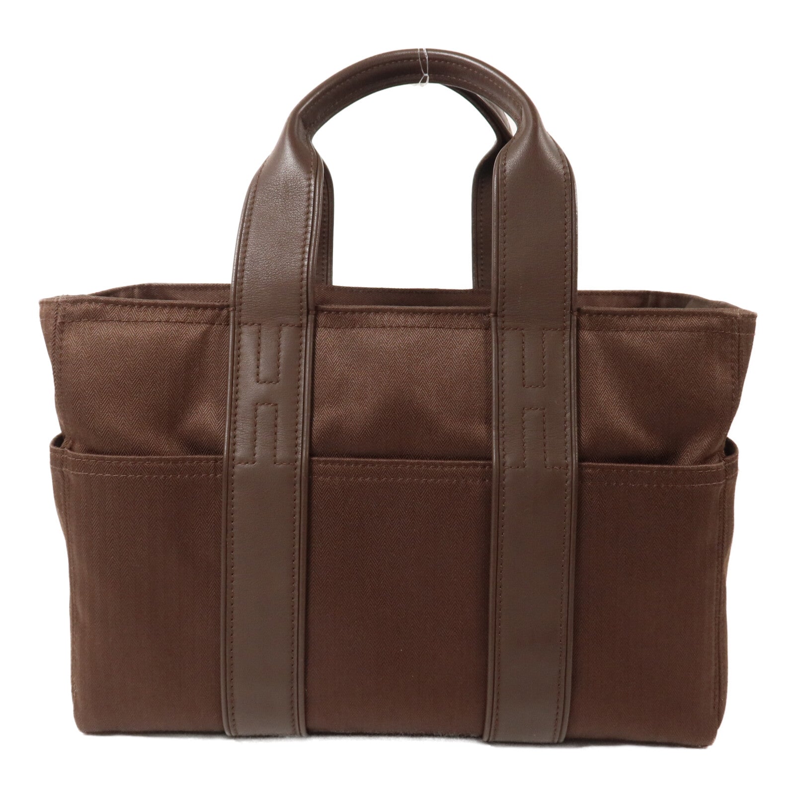 HERMES 帆布Acapulco PM Tote手挽袋Dark Brown