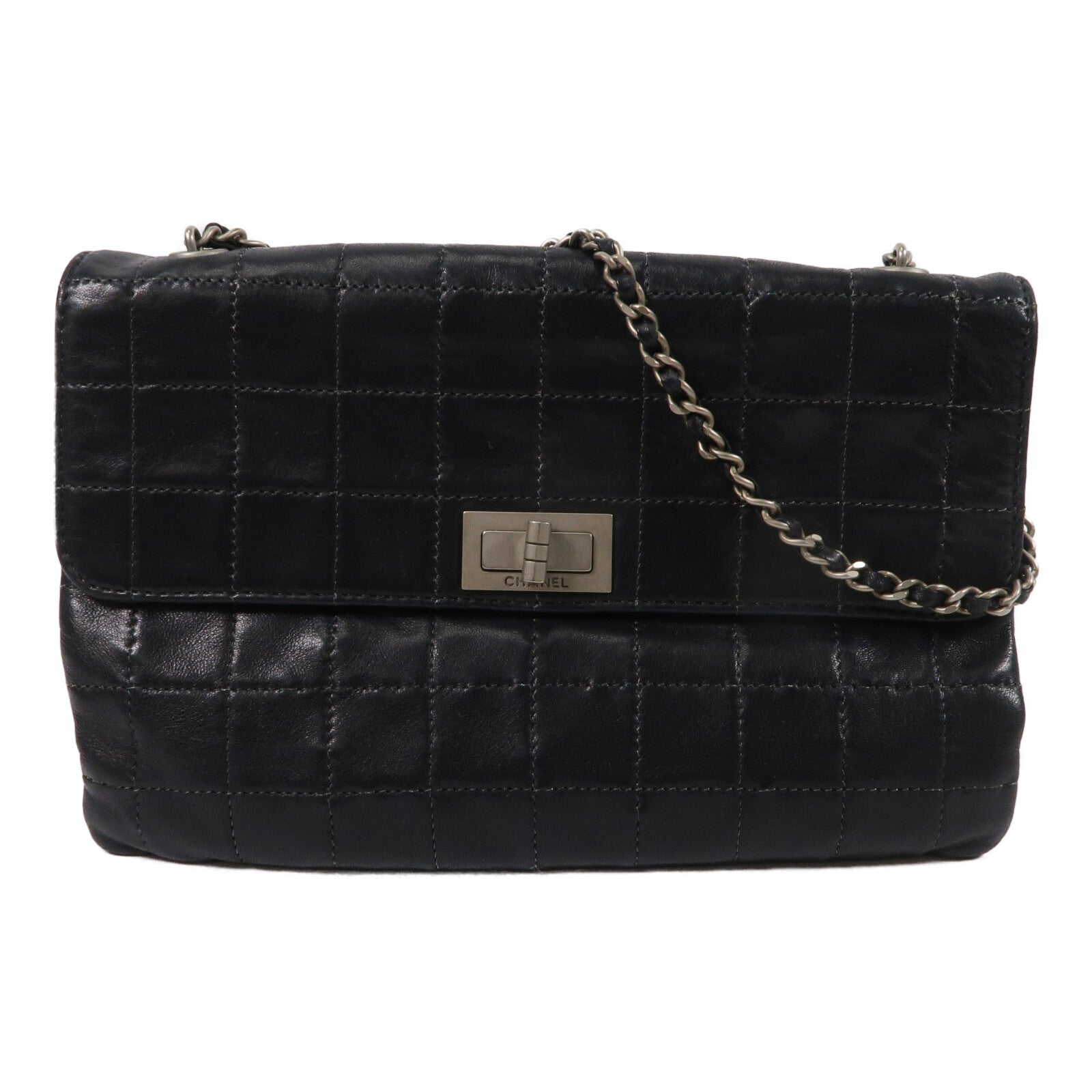 CHANEL 羊皮皮革Vintage 2.55鏈帶肩背袋