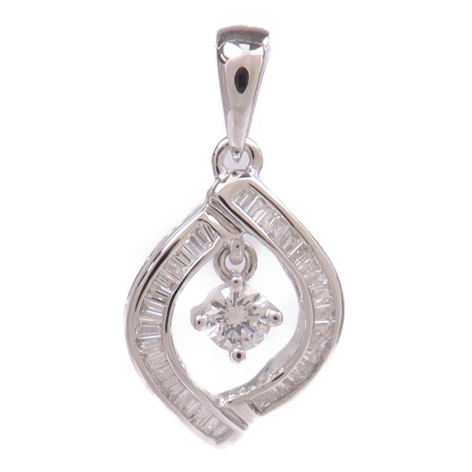 JEWELRY 【激減優惠】18K白金Diamond Pendant Top鑽石吊墜
