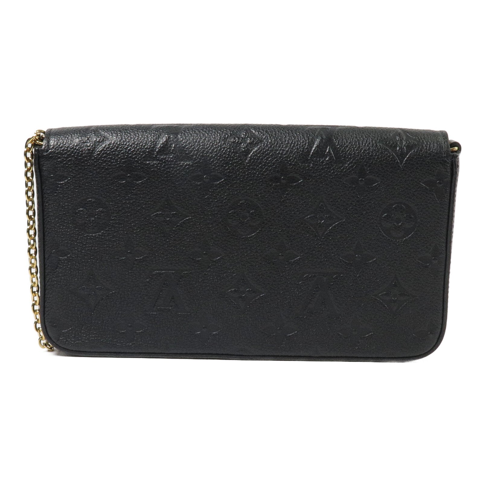 LOUIS VUITTON Monogram Empreinte Felicie Pochette 金扣鏈帶肩背袋