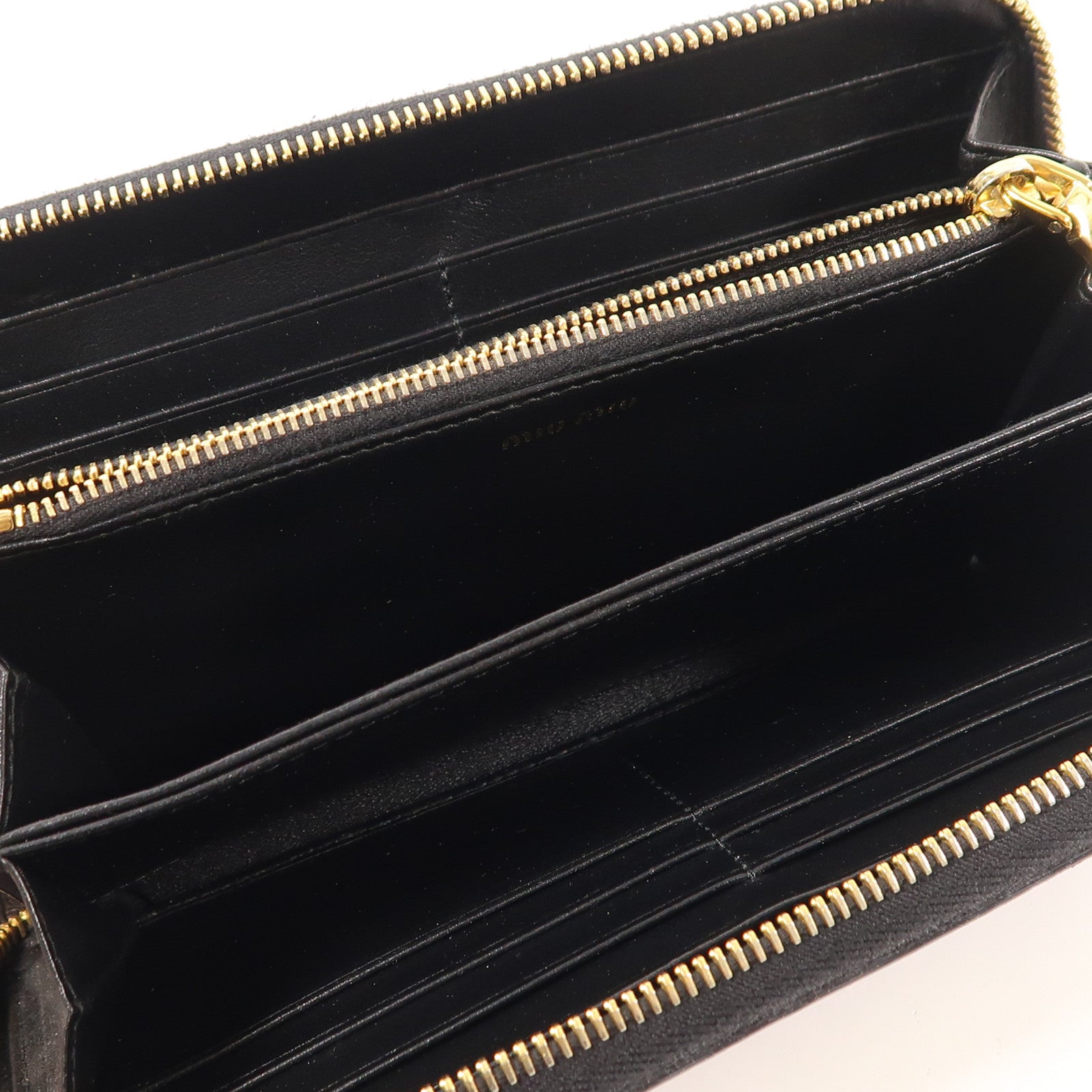 Miu Miu 牛皮皮革Long Wallet金扣長錢包