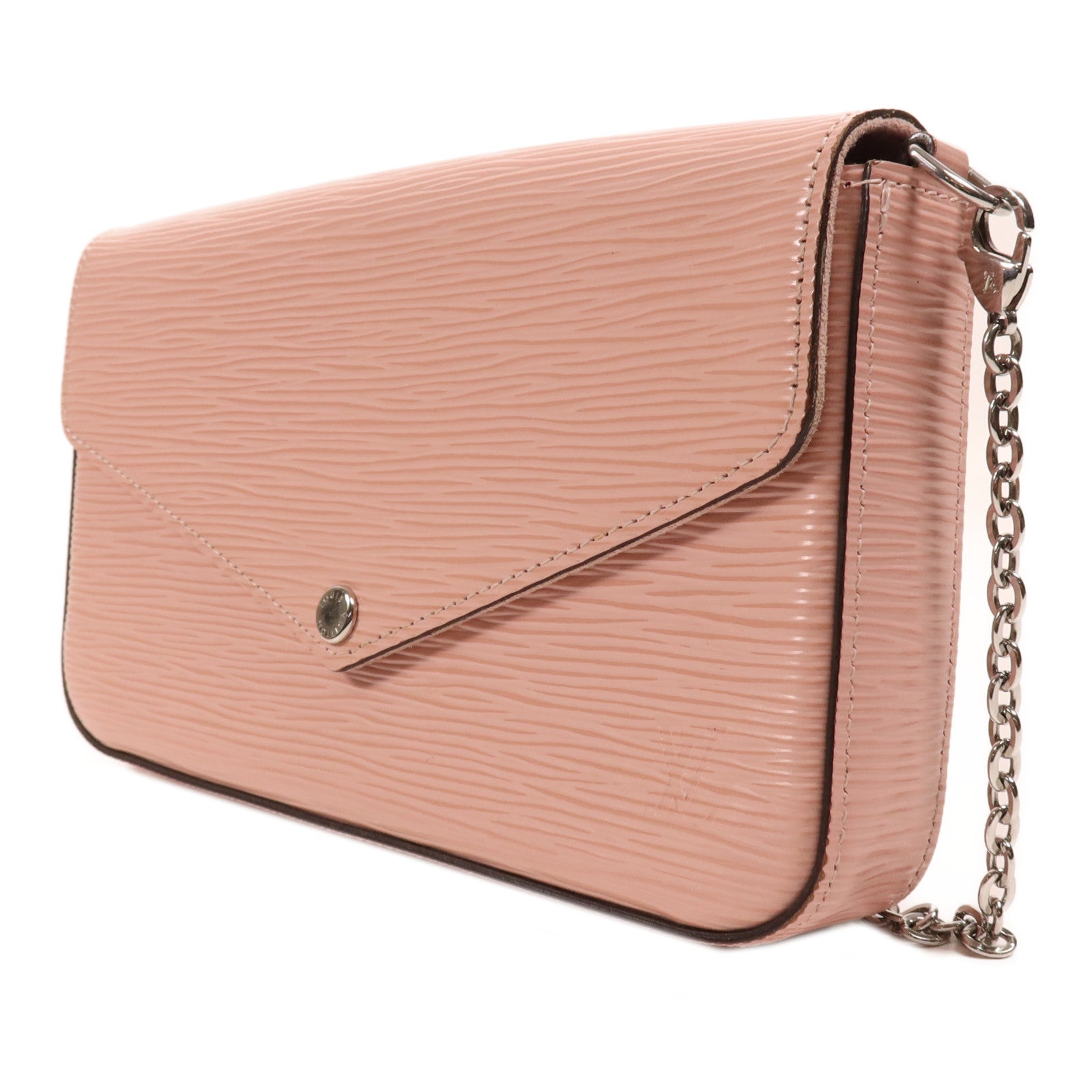 LOUIS VUITTON Epi Pochette Felicie銀扣鏈帶肩背袋