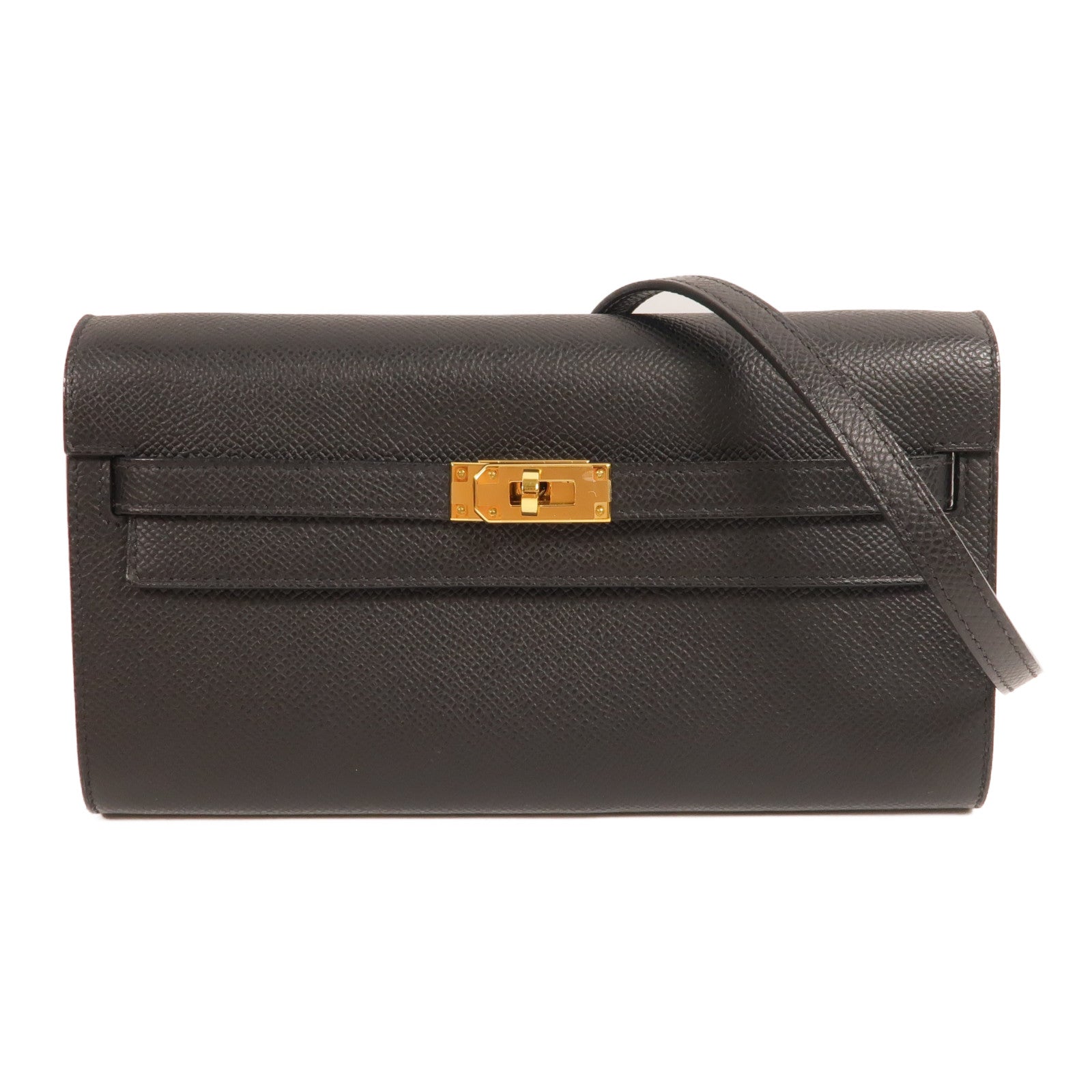 HERMES Epsom皮革Kelly To Go肩背袋Noir