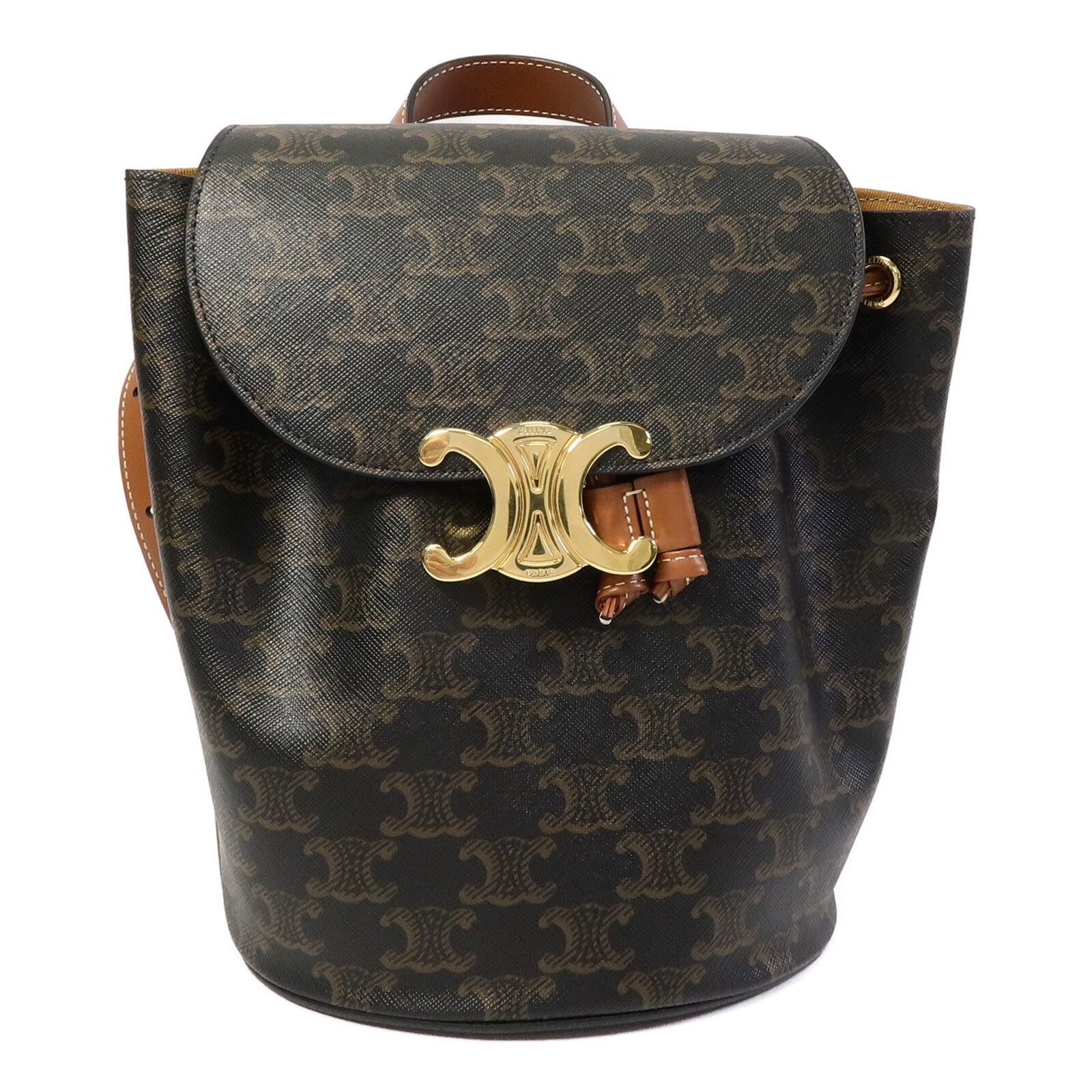 CELINE 塗層帆布Bonnie Triomphe Backpack背包