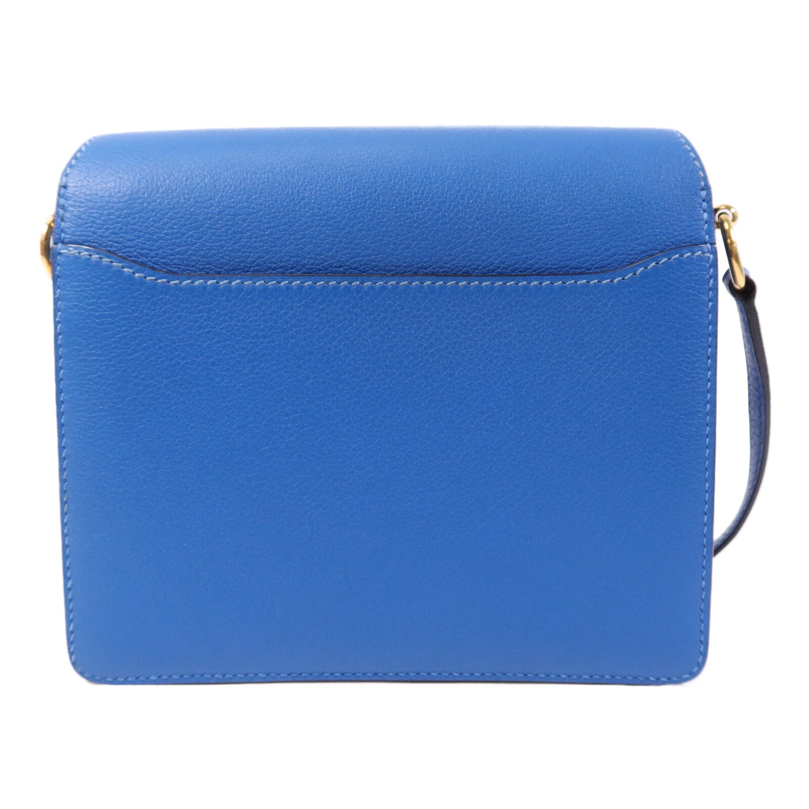 HERMES Evercolor皮革Mini Roulis金扣肩背袋Blue Zanzibar