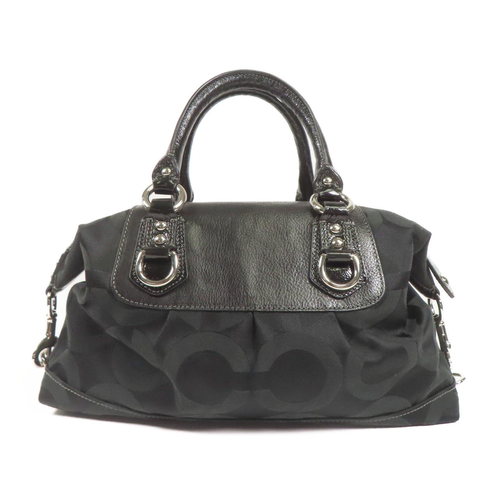 COACH SHW 2way Shoulder Bag Canvas Black