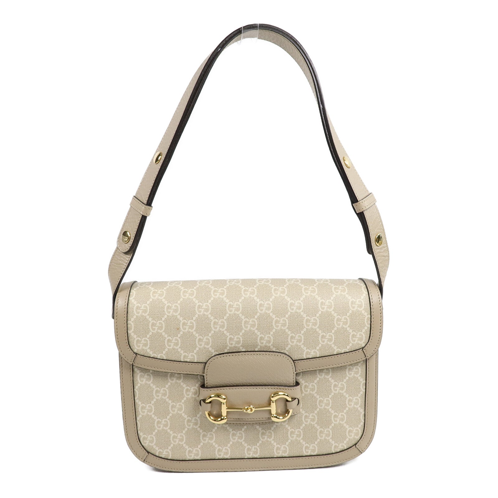 GUCCI 塗層帆布Horsebit 1955 Medium肩背袋