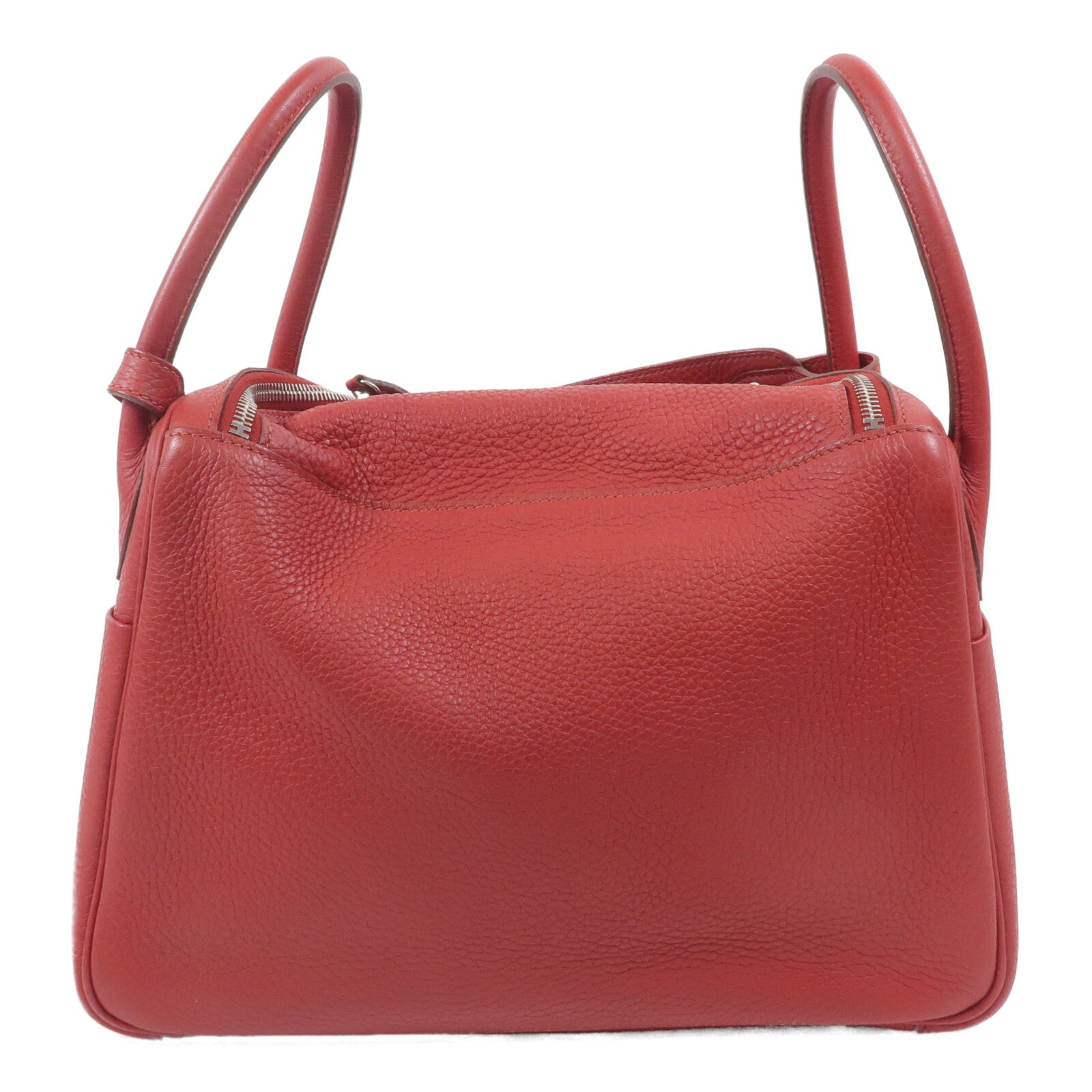 HERMES Togo皮革Lindy 30手挽肩背兩用袋Rouge Garance