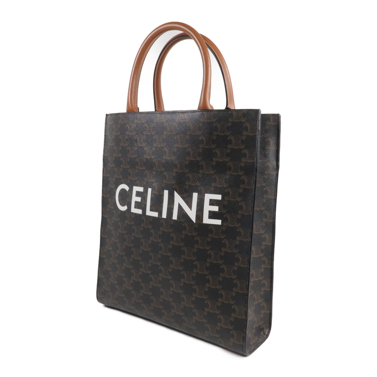 CELINE 【激減優惠】塗層帆布Triomphe Cabas Vertical金扣手挽肩背兩用袋