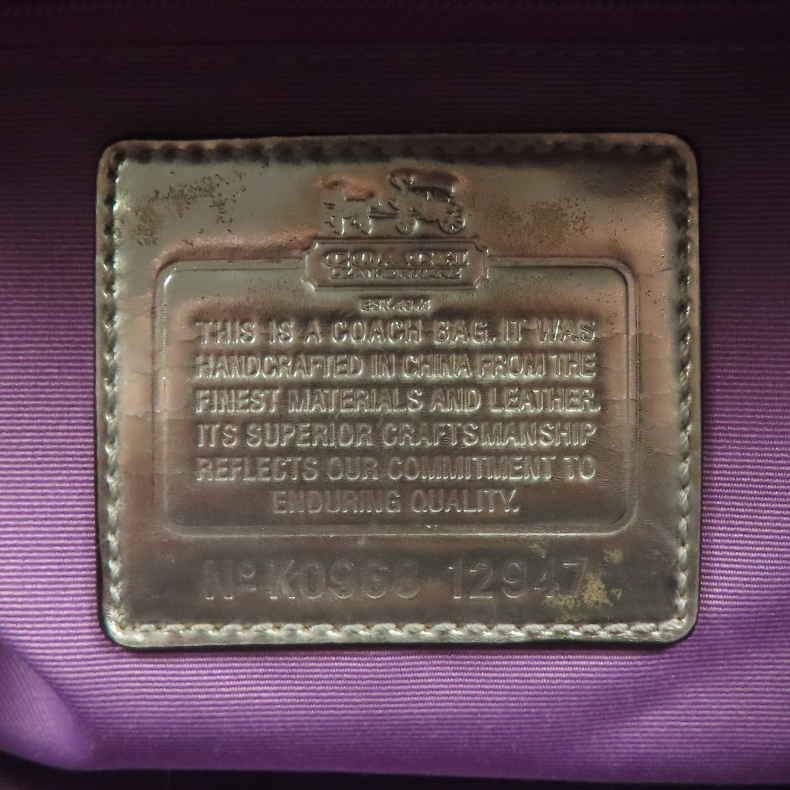 COACH 帆布Shoulder Bag銀扣手挽肩背兩用袋