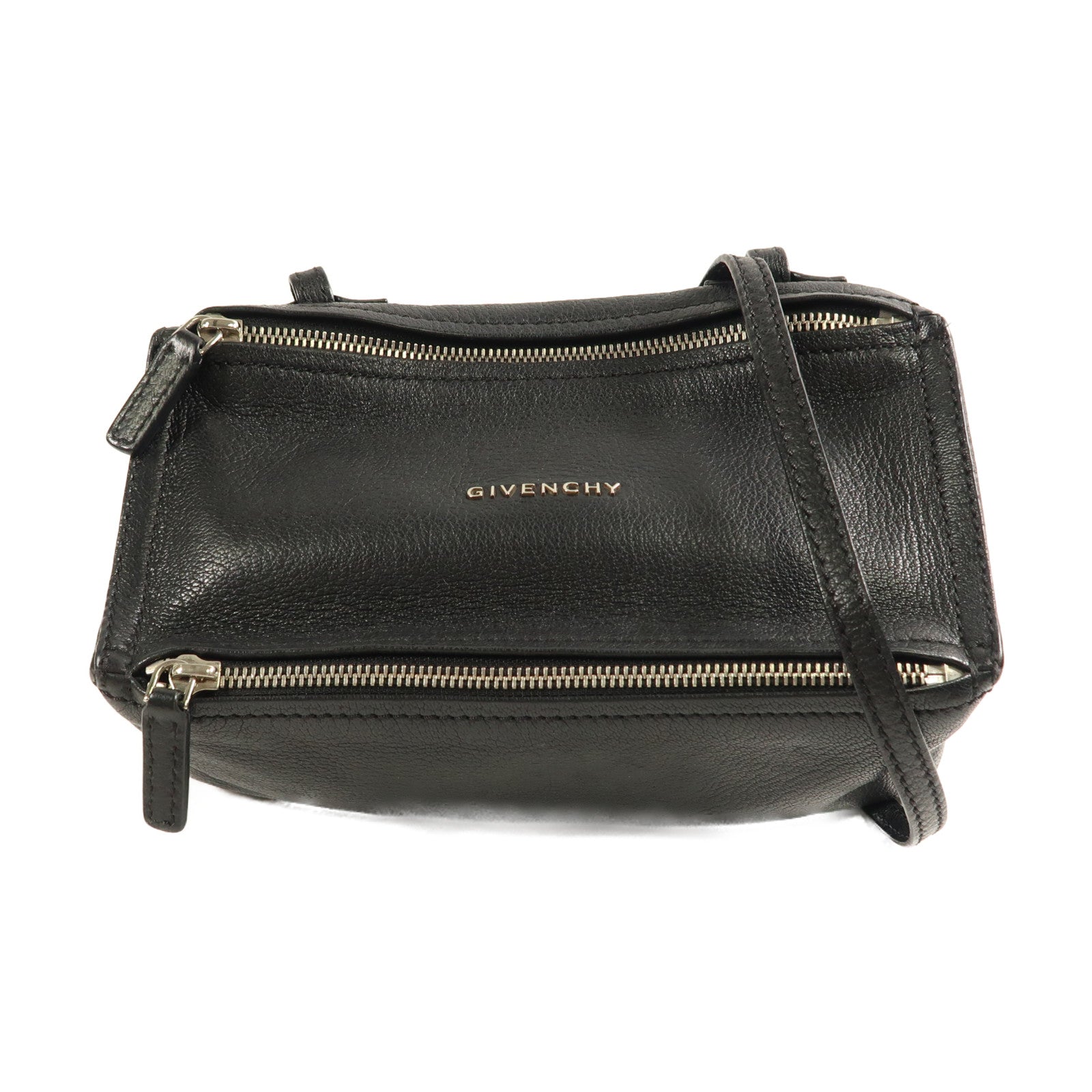 GIVENCHY 牛皮皮革Shoulder Bag銀扣肩背袋