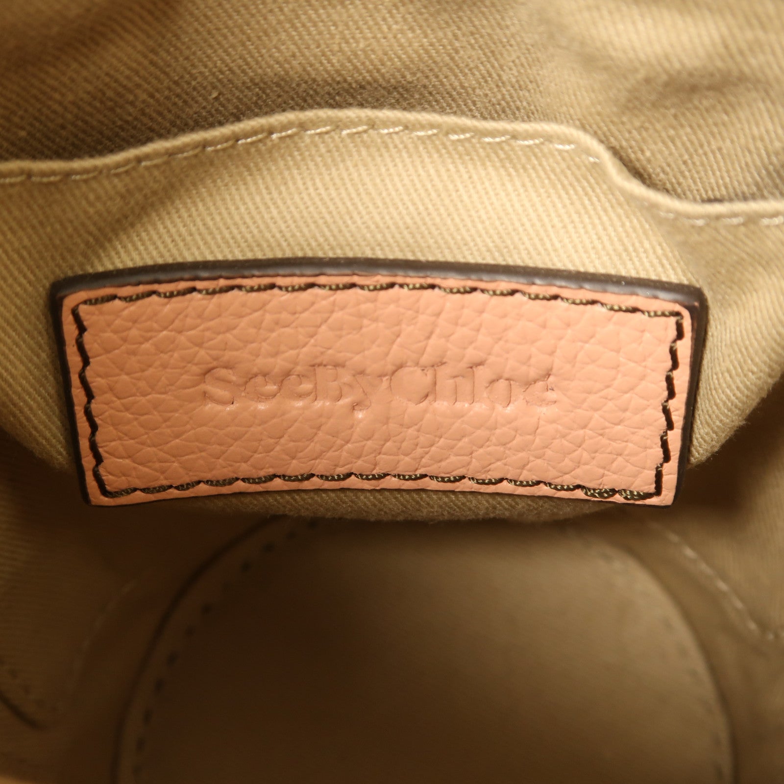 Chloe 牛皮皮革2 Way Shoulder金扣手挽肩背兩用袋