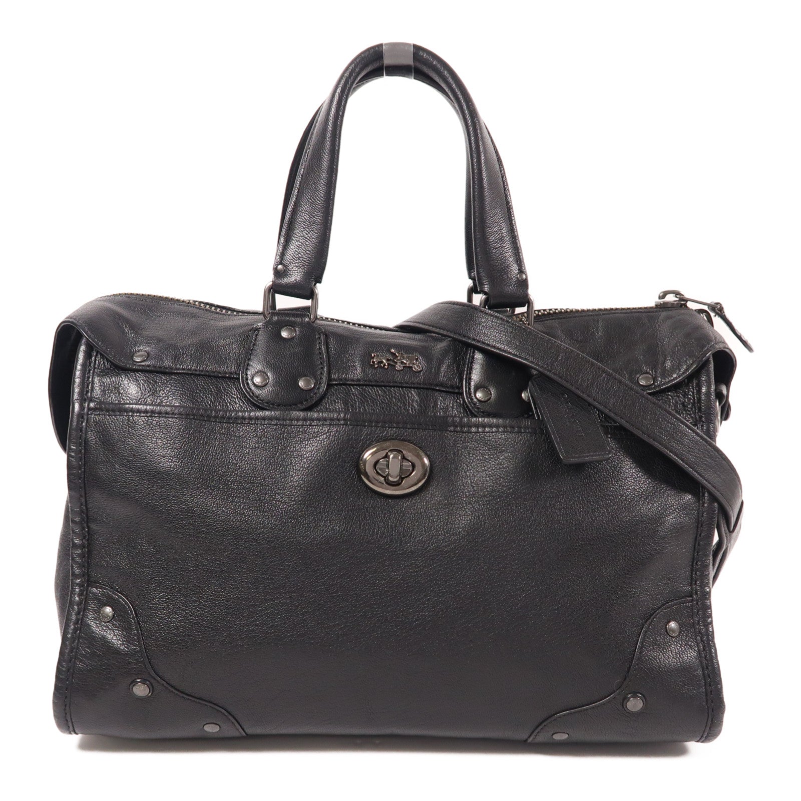 COACH 羊皮皮革Rhyder Satchel手挽肩背兩用袋