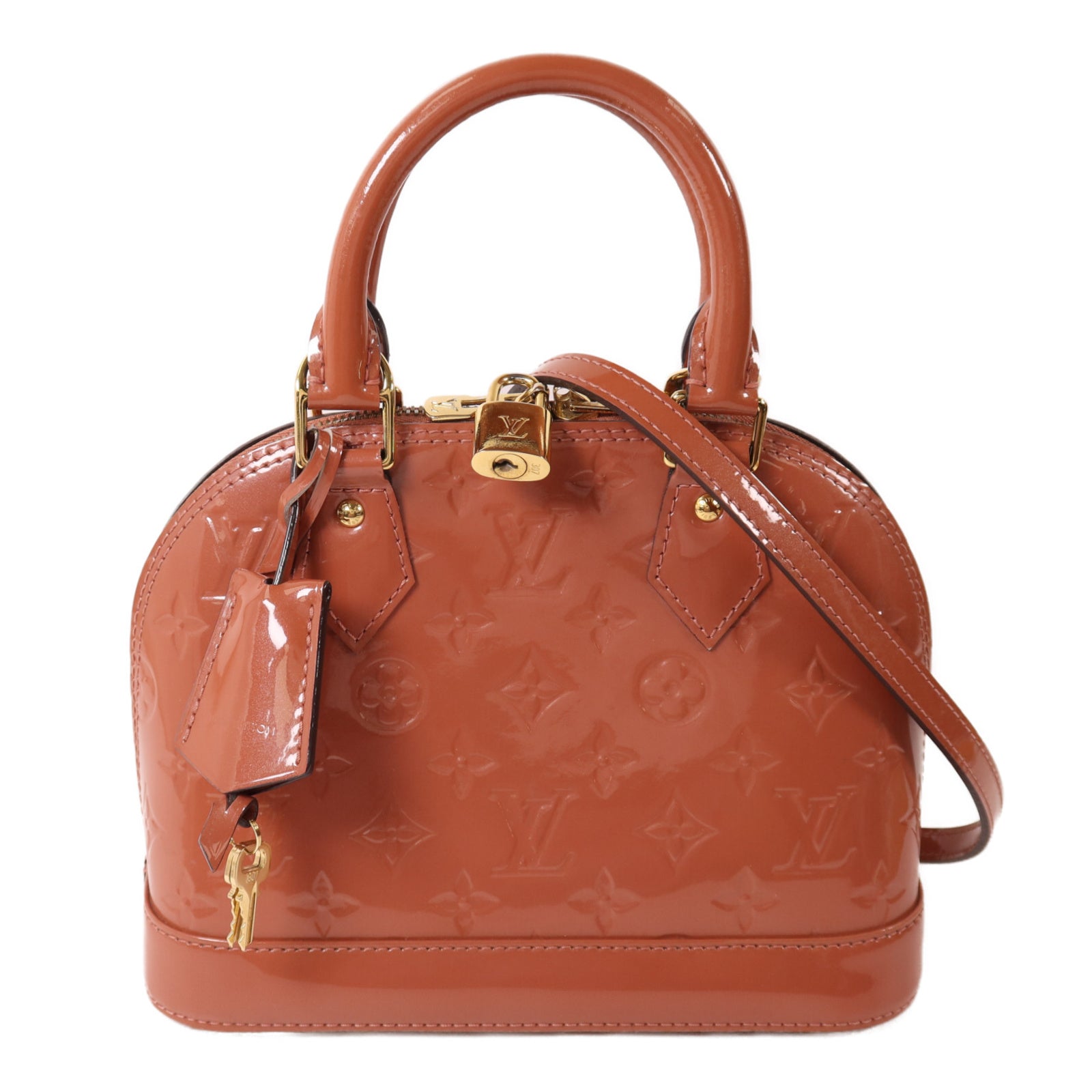 LOUIS VUITTON Monogram Vernis Alma BB手挽肩背兩用袋