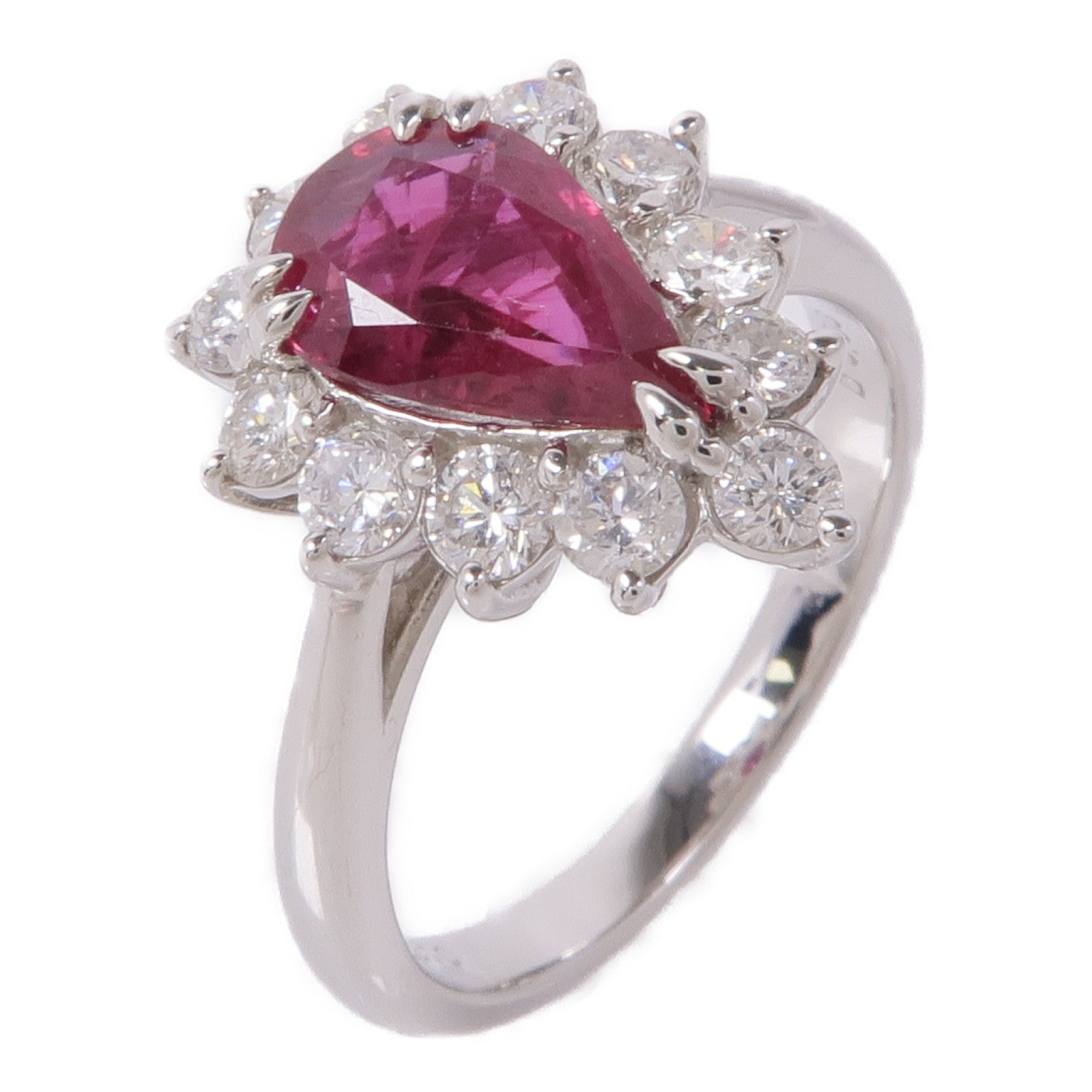 JEWELRY 【激減優惠】PT950鉑金Ruby/Diamond紅寶石/鑽石戒指US#6