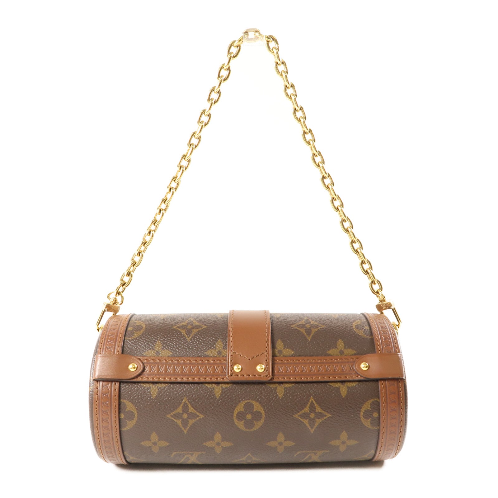 LOUIS VUITTON Monogram Papillon Trunk金扣手挽肩背兩用袋棕色