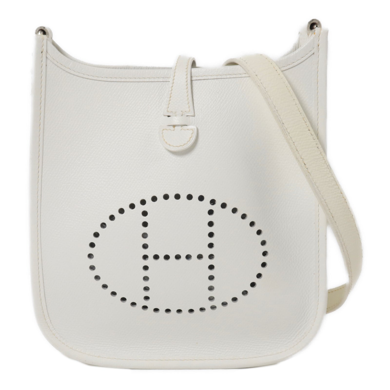HERMES Epsom皮革Evelyne TPM肩背袋White