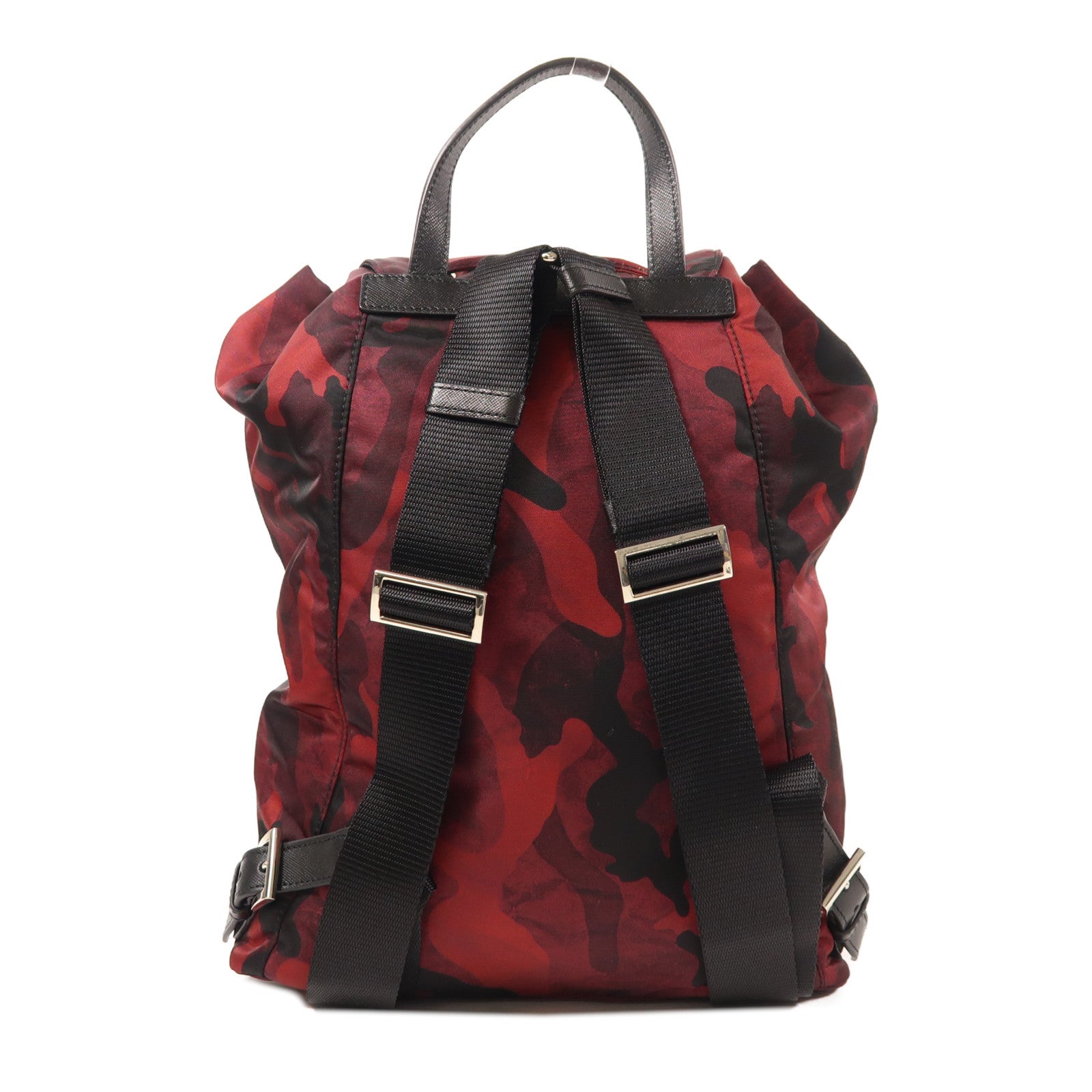 PRADA 尼龍Backpack銀扣背包