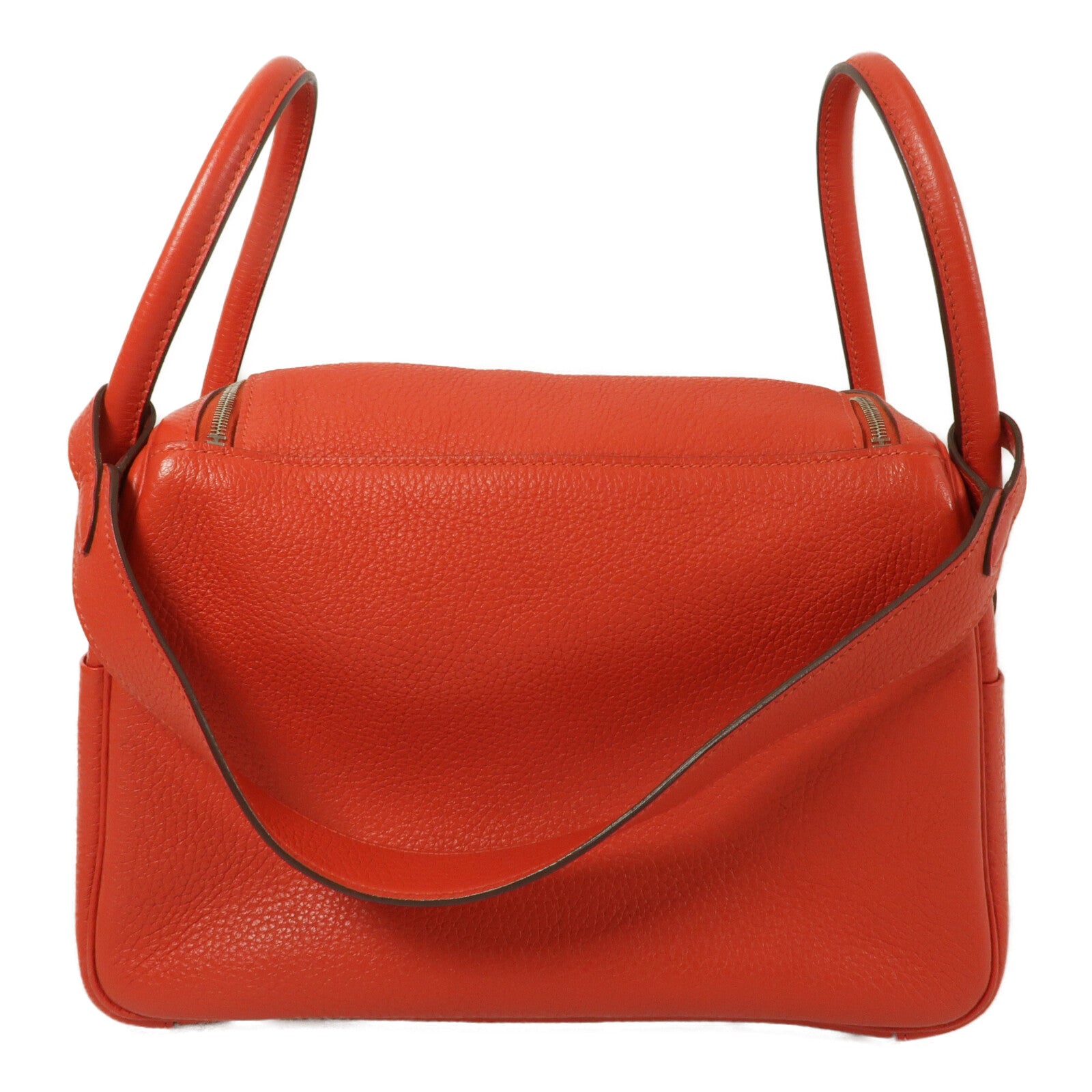 HERMES Clemence皮革Lindy 26手挽肩背兩用袋Geranium