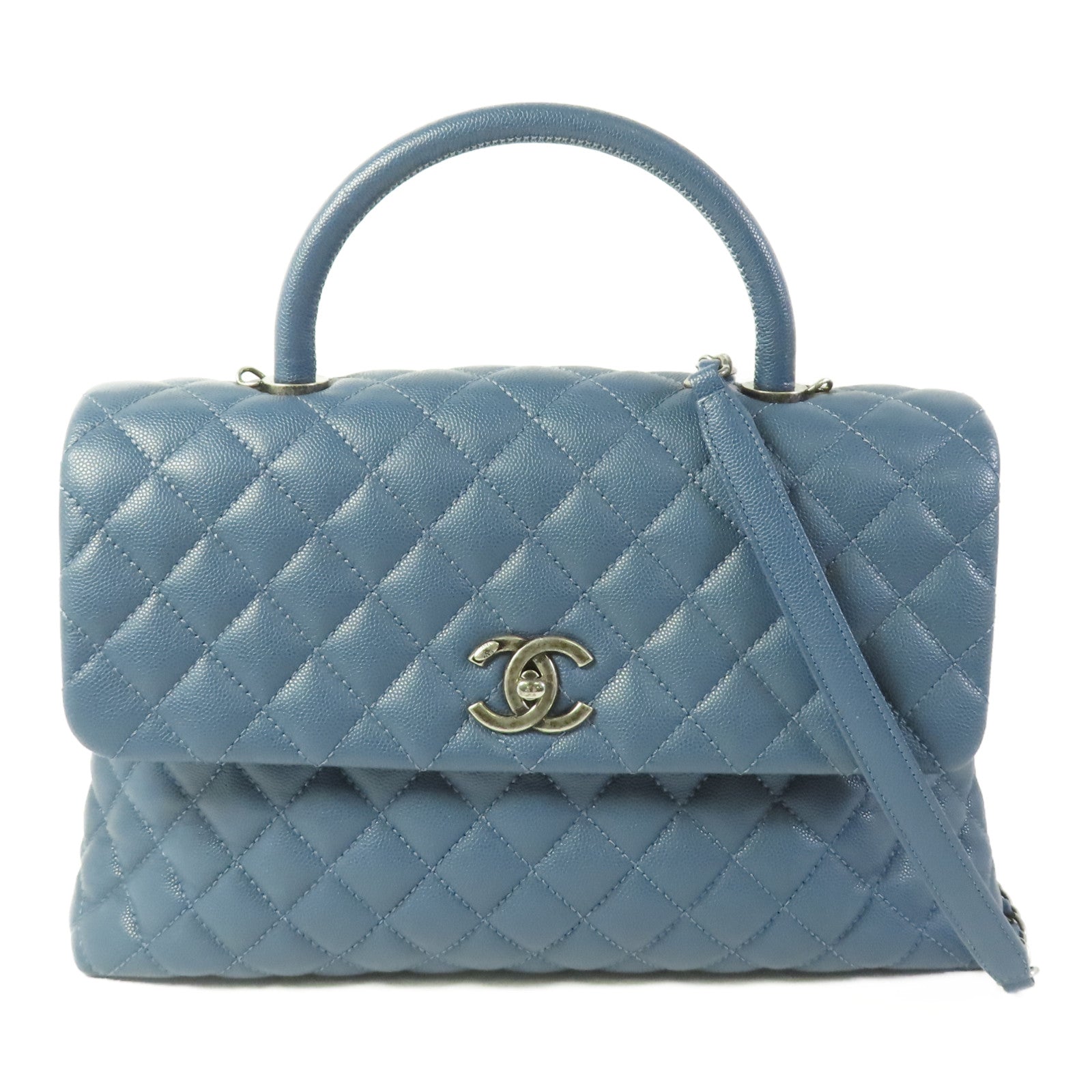 CHANEL【激減優惠】 牛皮皮革Coco Handle Medium鏈帶手挽肩背兩用袋