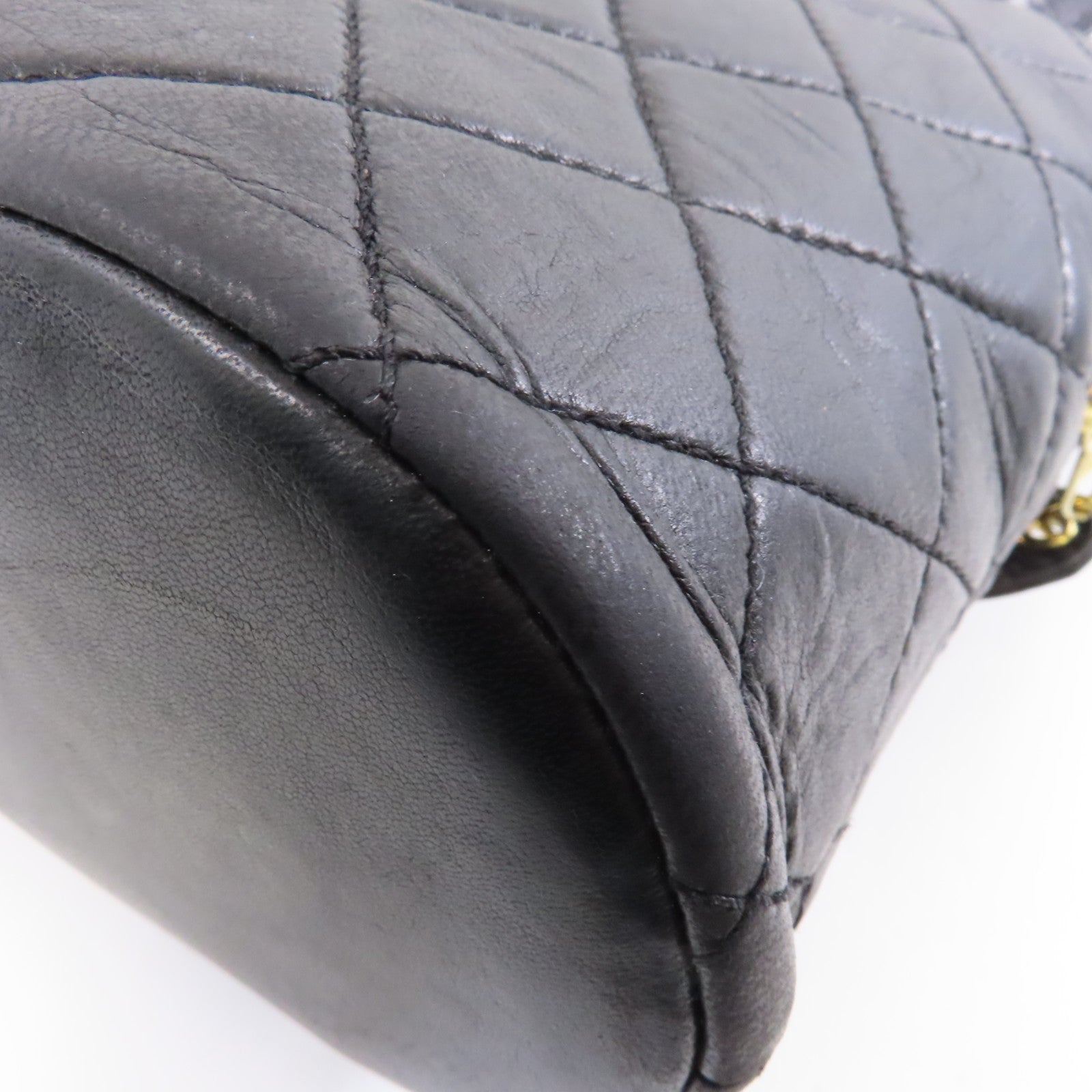 CHANEL 【激減優惠】菱格羊皮皮革Shoulder Bag金扣肩背袋黑色