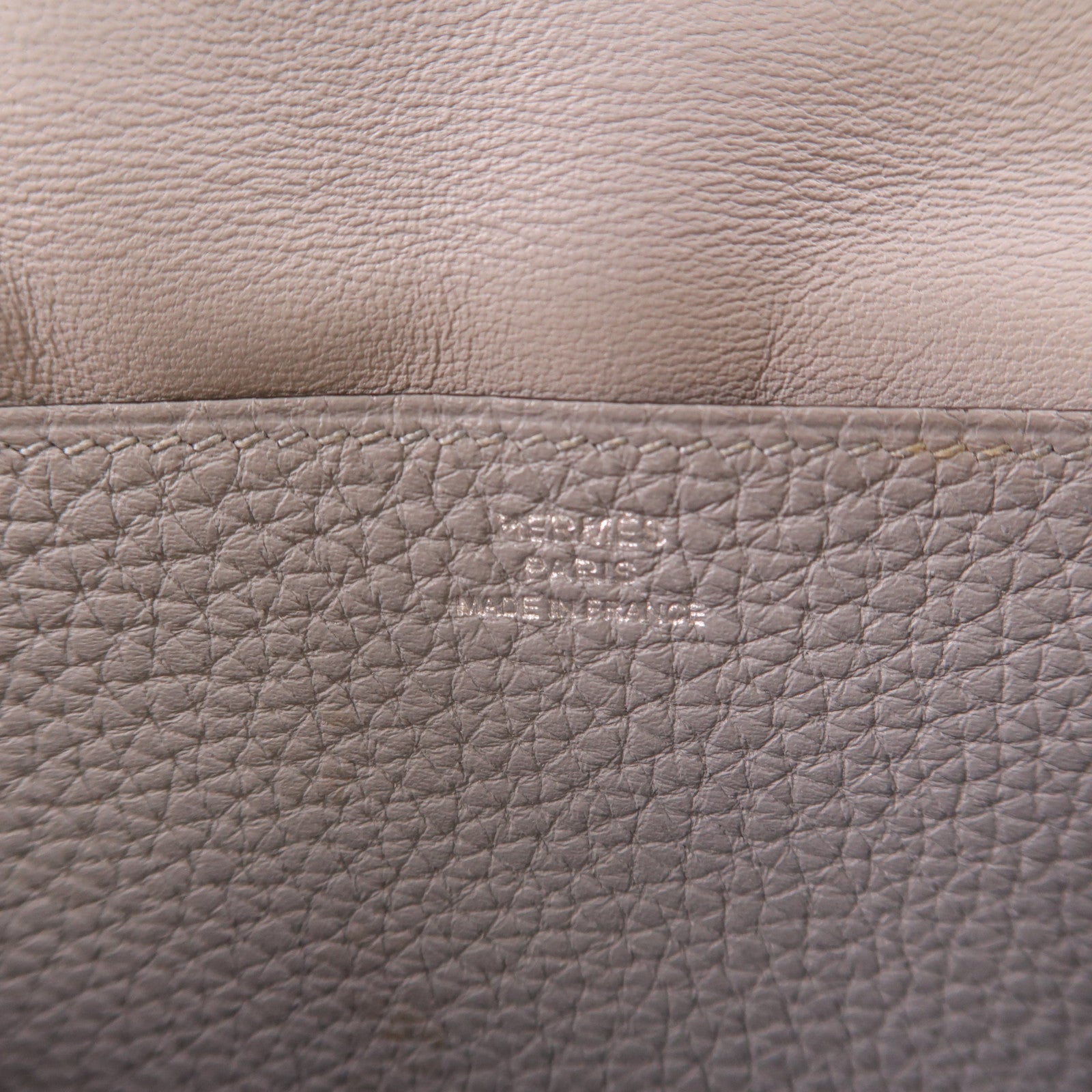 HERMES (PRICE DOWN) PHW Dogon MM Wallet Togo Leather Gray Grey