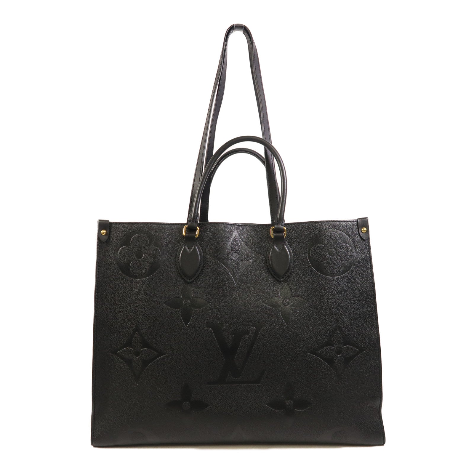 LOUIS VUITTON Monogram Empreinte On The Go GM金扣手挽肩背兩用袋