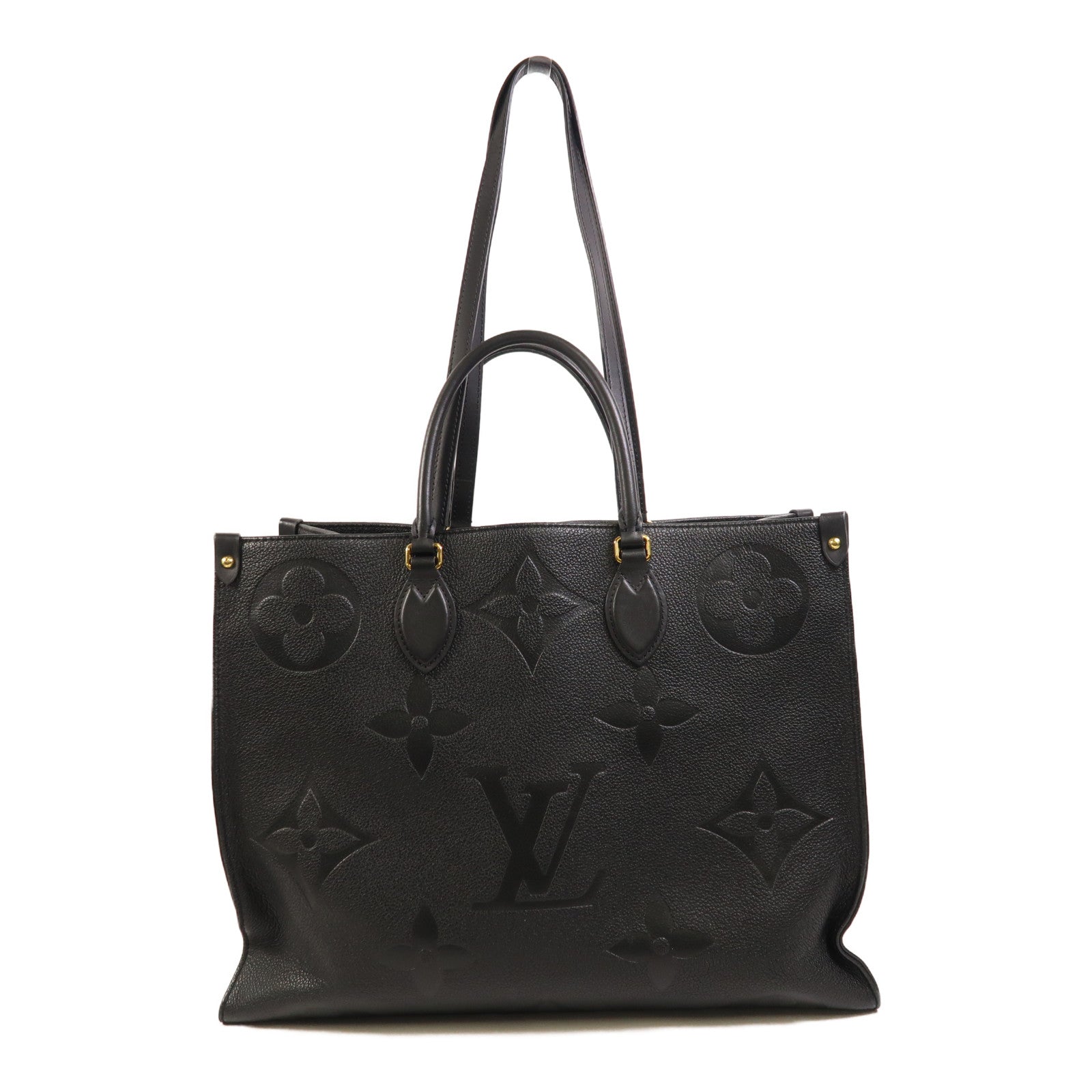 LOUIS VUITTON Monogram Empreinte On The Go GM金扣手挽肩背兩用袋