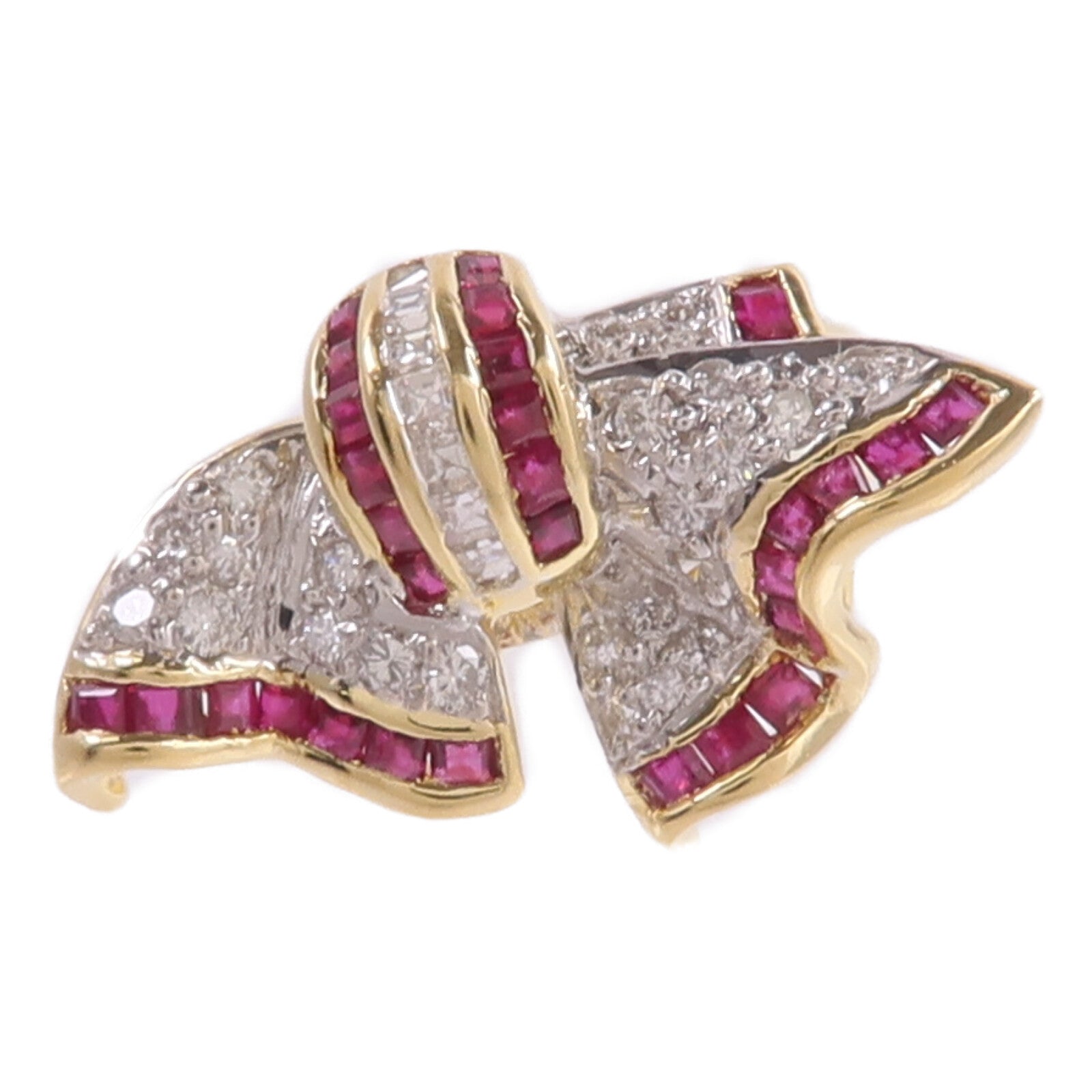 JEWELRY 18K黃金/白金Ruby Diamond Ring紅寶石/鑽石戒指
