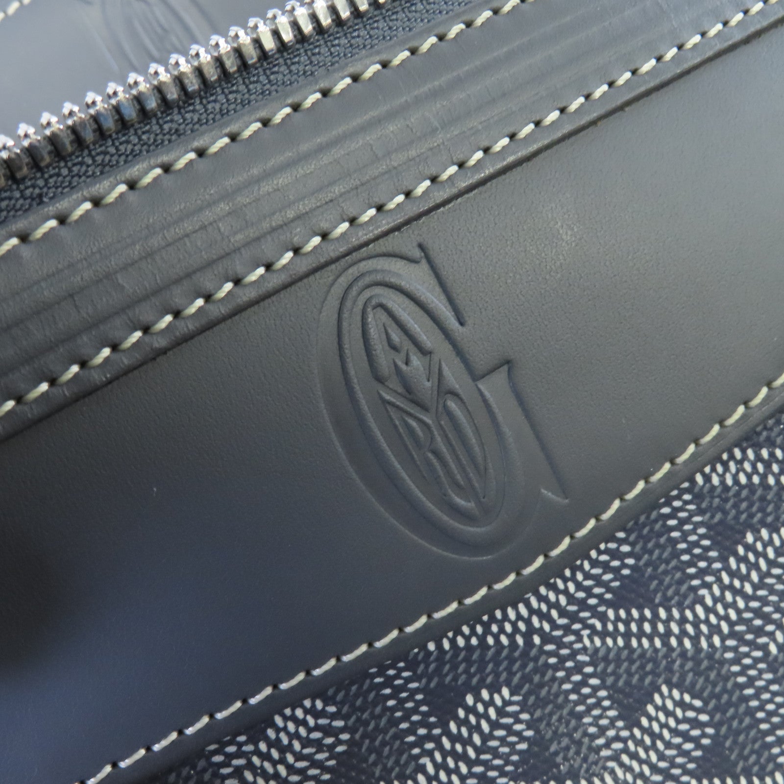GOYARD 塗層帆布Bowling 45 Boston Bag銀扣波士頓包灰色/黃色