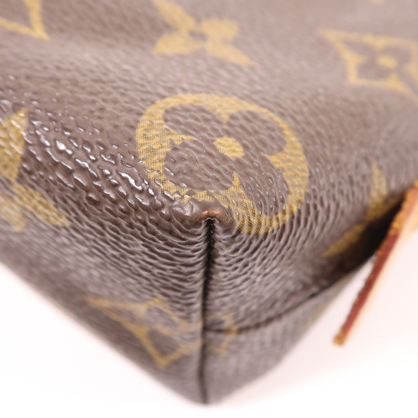 LOUIS VUITTON Monogram Cosmetic Pouch手拿包棕色