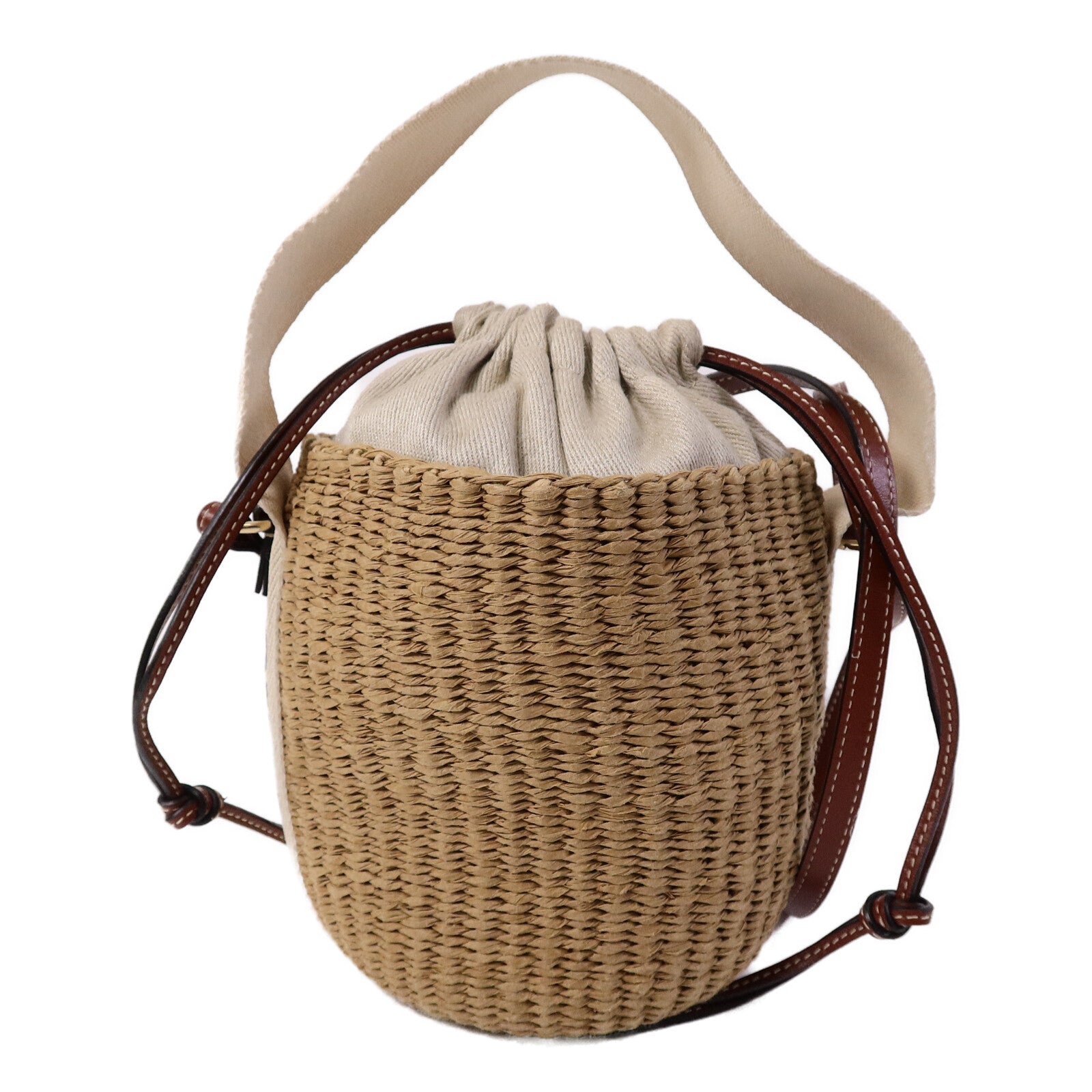 Chloe 藤料Small Woody Basket手挽肩背兩用袋
