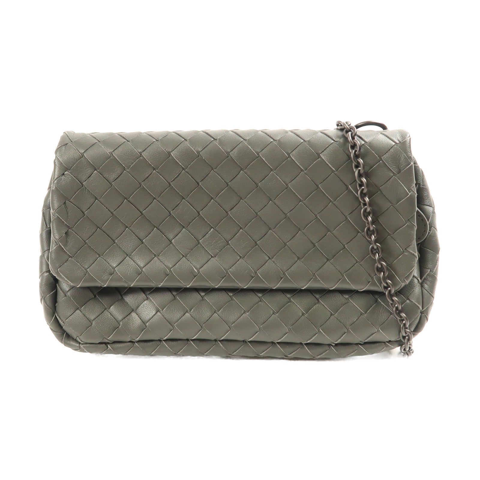 BOTTEGA VENETA 羊皮皮革Shoulder Bag黑扣肩背袋