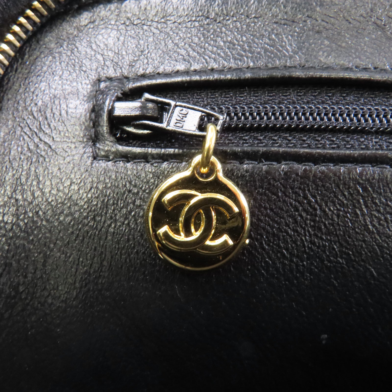 CHANEL 【激減優惠】菱格羊皮皮革Shoulder Bag金扣肩背袋黑色