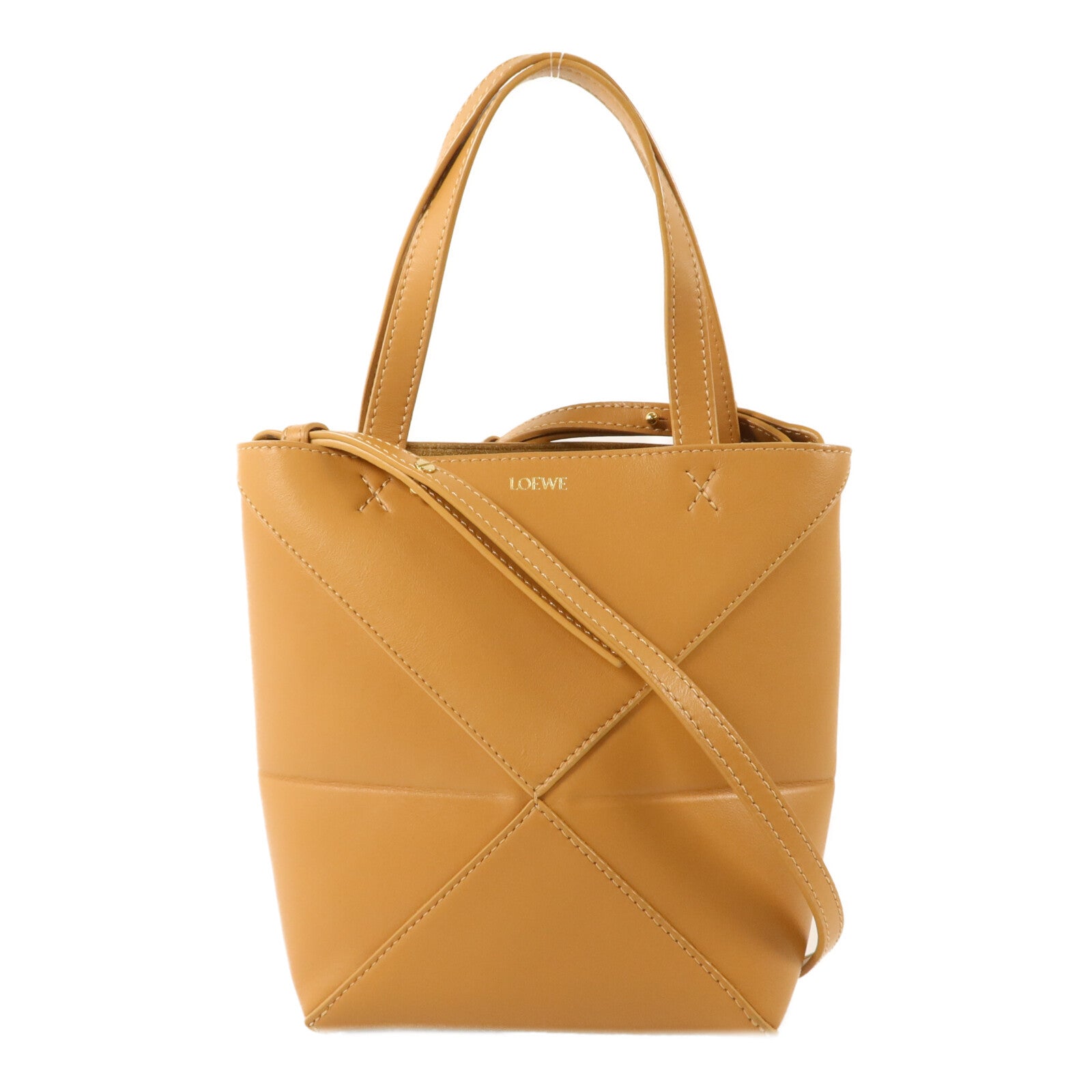 LOEWE 牛皮皮革Mini Puzzle Fold Tote手挽肩背兩用袋