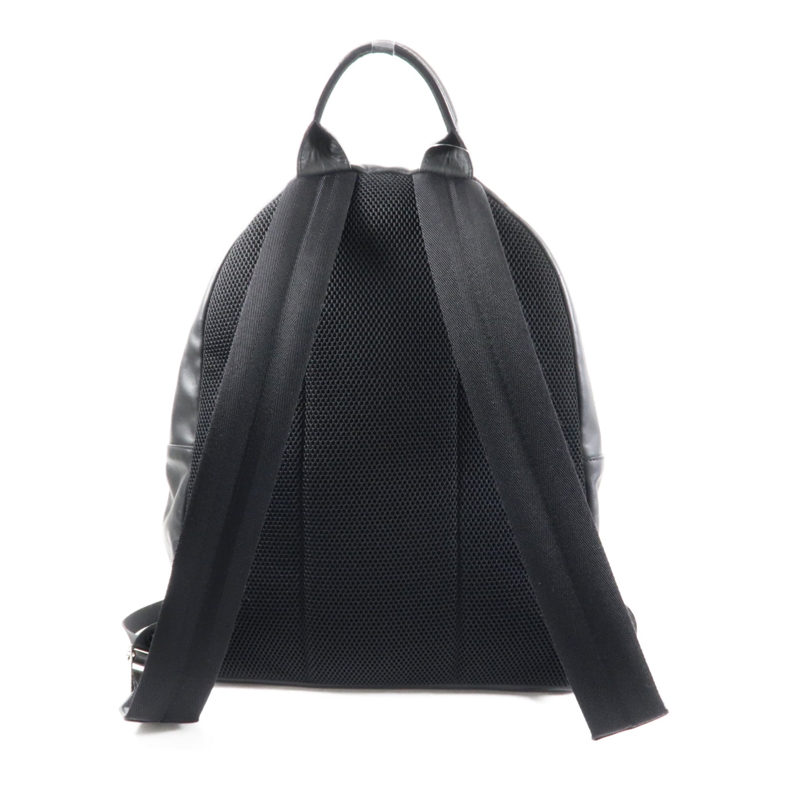 FENDI 牛皮皮革/鱷魚皮革Monster Backpack銀扣背包