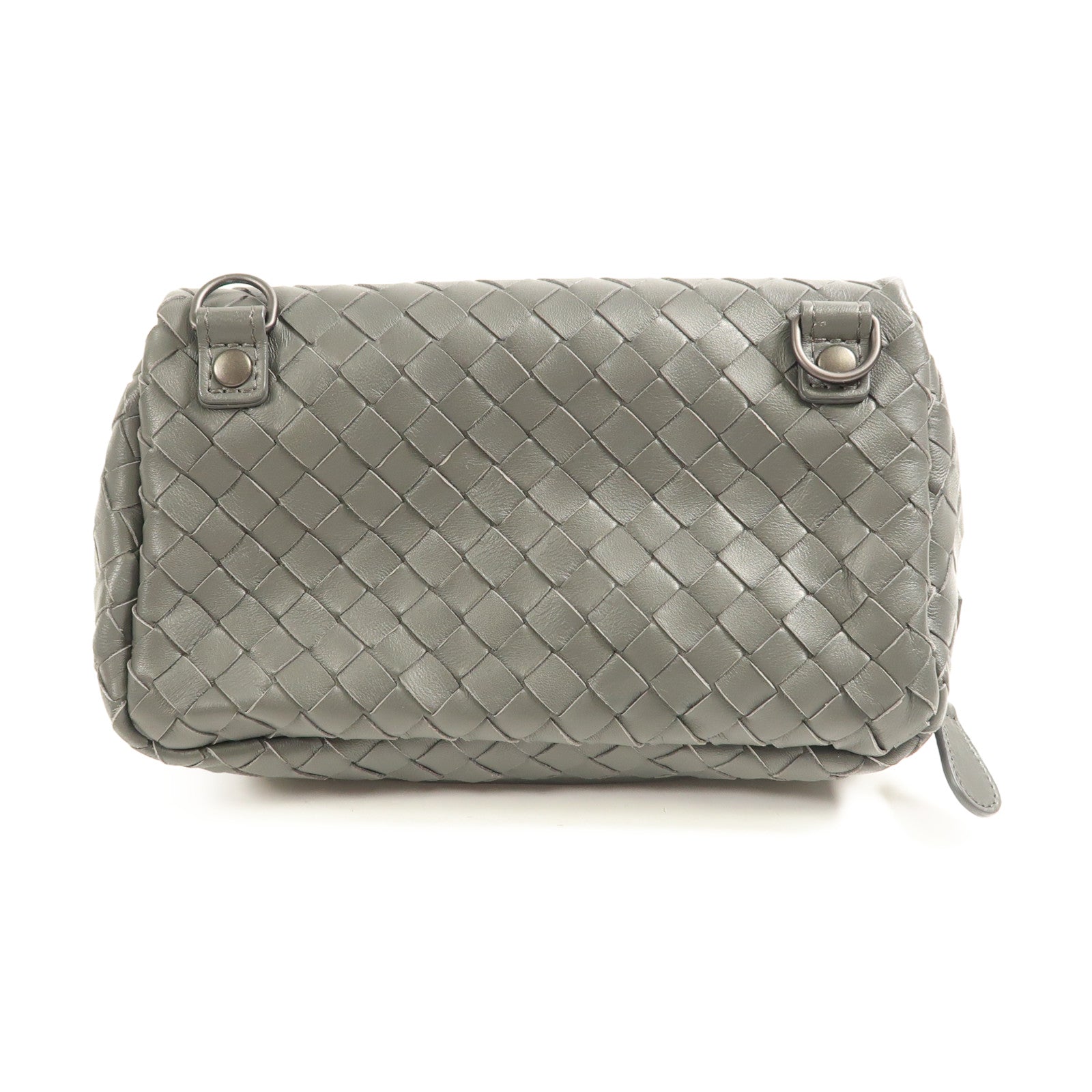 BOTTEGA VENETA 羊皮皮革Shoulder Bag黑扣肩背袋