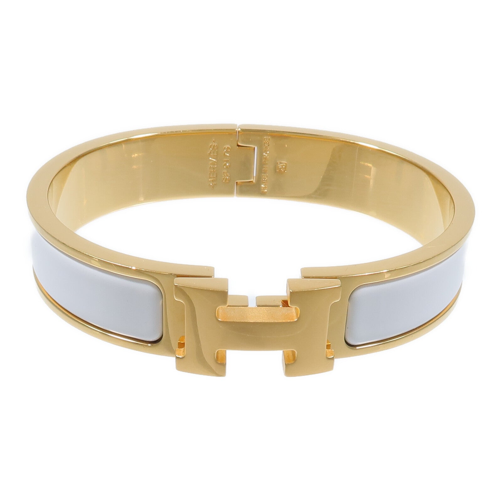 HERMES 金屬/琺瑯Clic H Bracelet手鐲