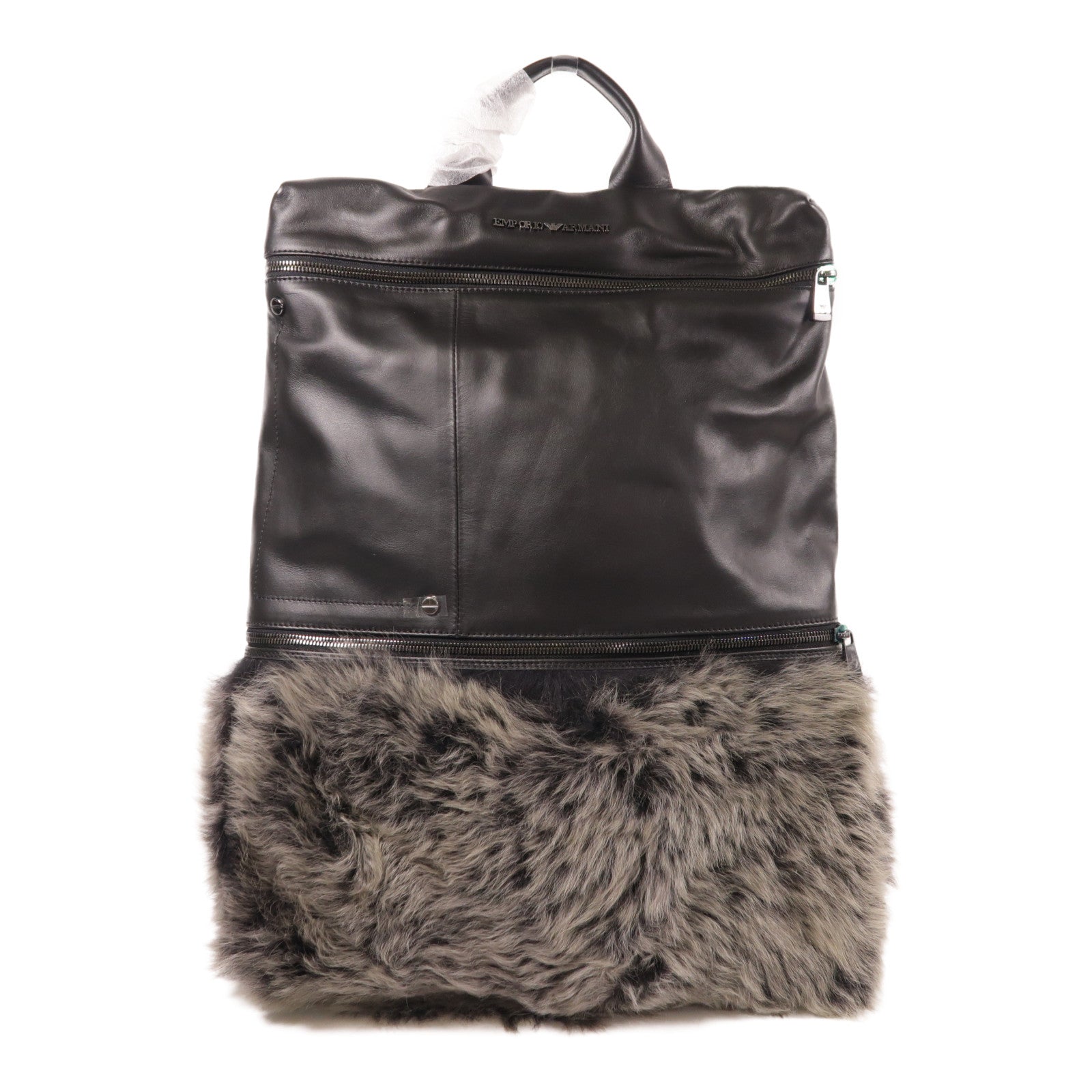 SELECTION 牛皮皮革/羊毛Amani Backpack背包