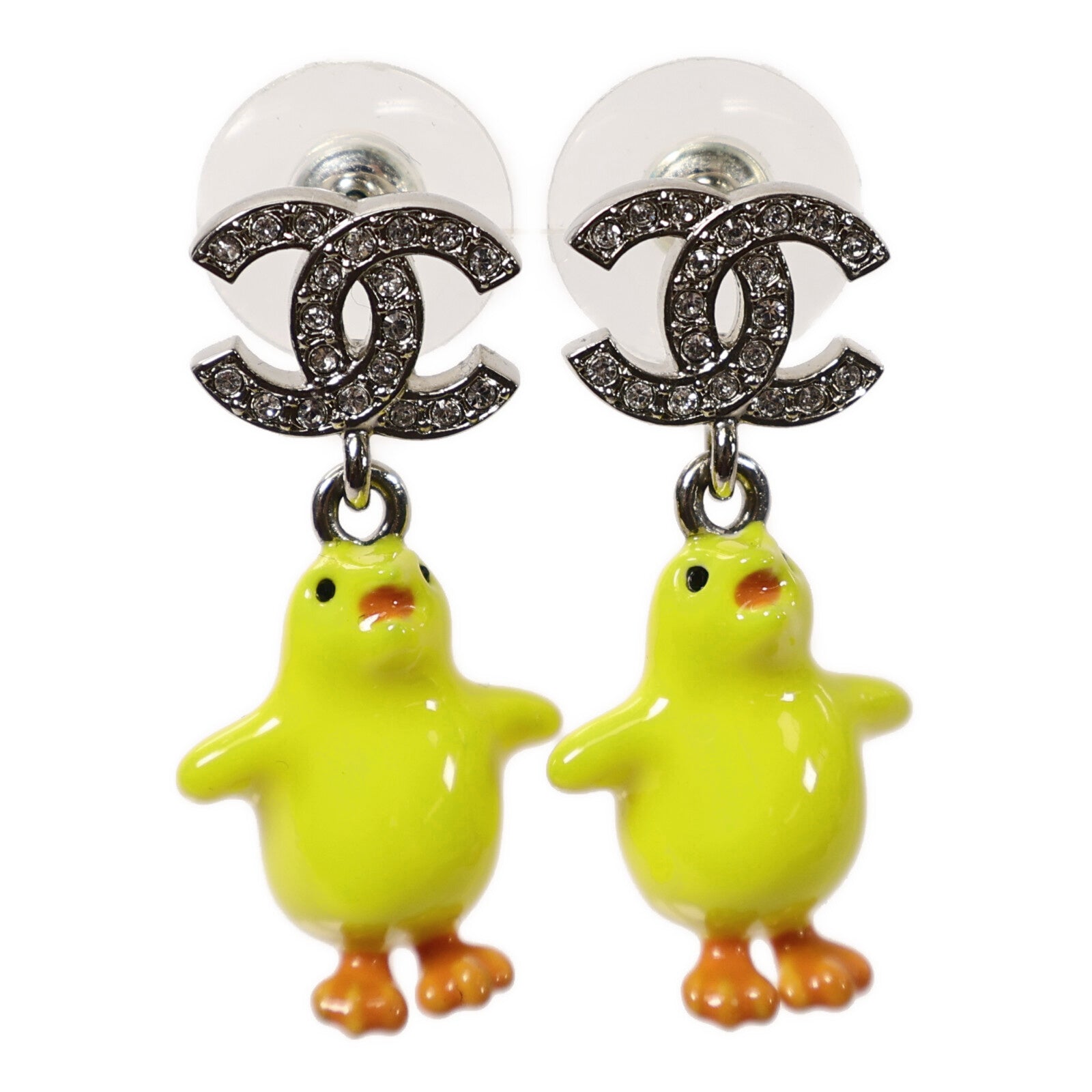 CHANEL 金屬/樹脂/水鑽Earring耳環